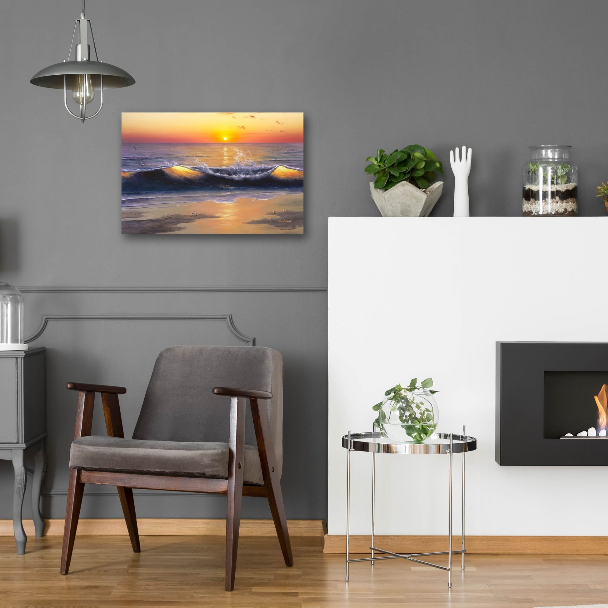 Epic Art ' Sunset Nights' by Diane Romanello, Acrylic Glass Wall Art,24x16