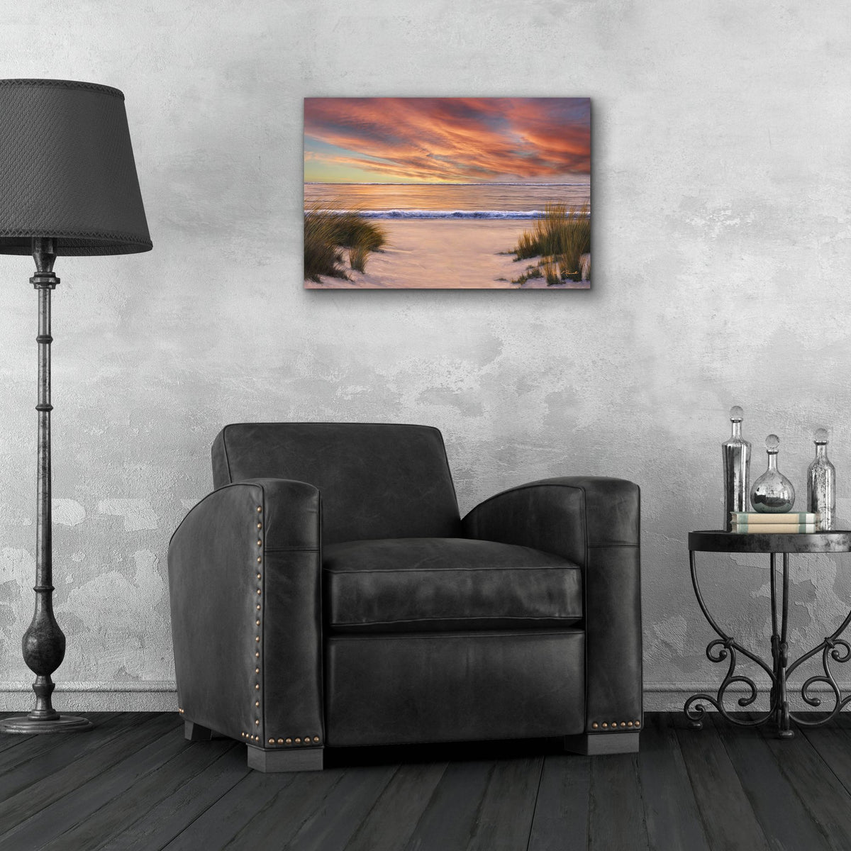 Epic Art ' Beach Solitude' by Diane Romanello, Acrylic Glass Wall Art,24x16