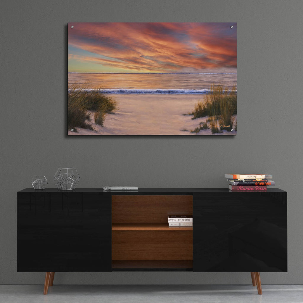 Epic Art ' Beach Solitude' by Diane Romanello, Acrylic Glass Wall Art,36x24