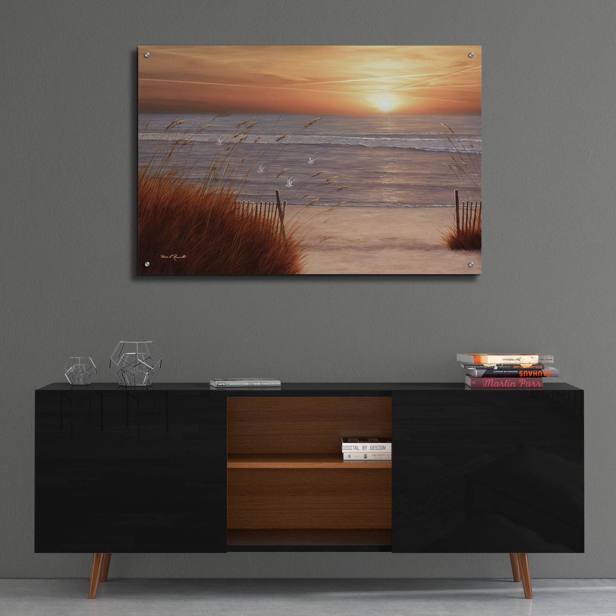 Epic Art ' Beach Glory' by Diane Romanello, Acrylic Glass Wall Art,36x24