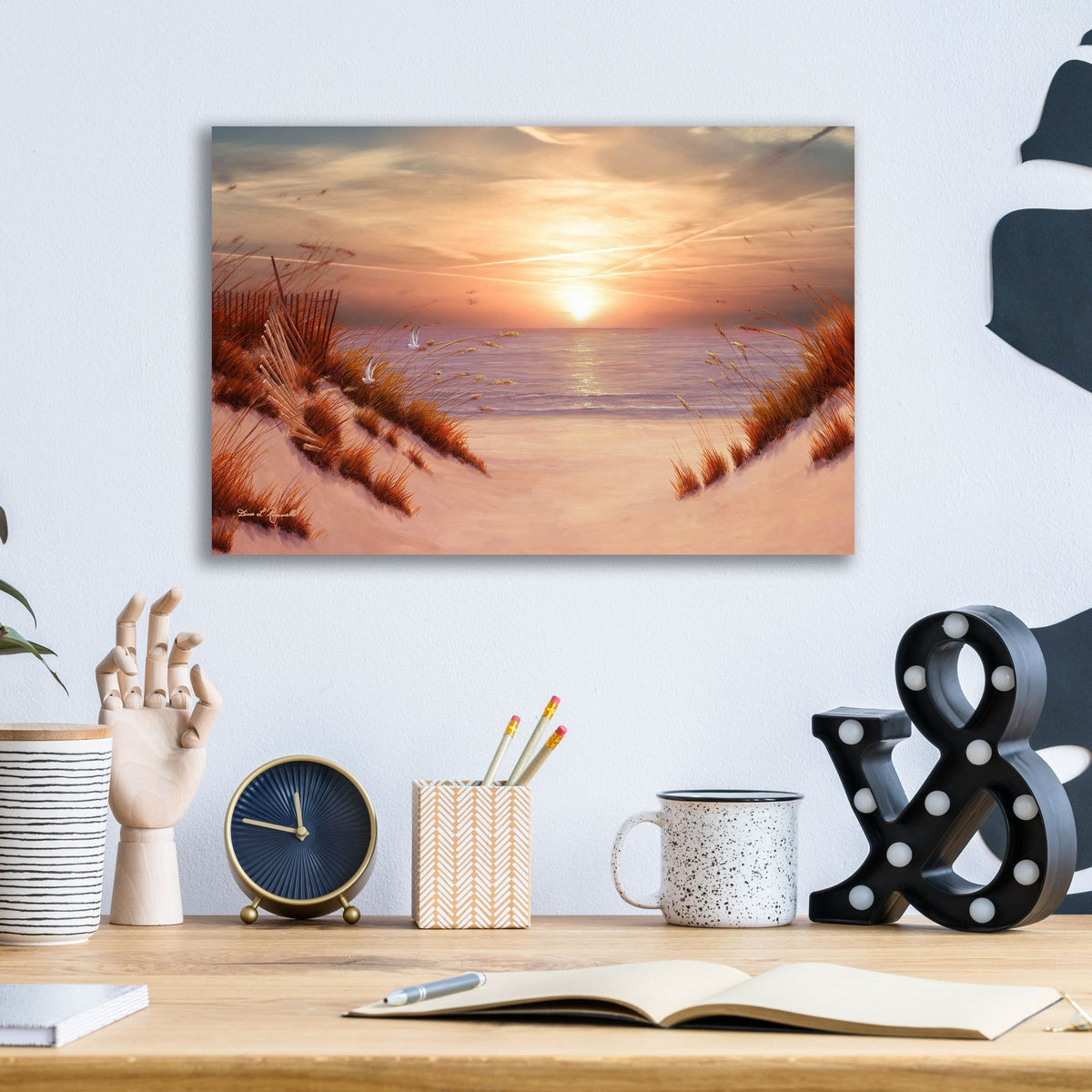 Epic Art ' Dunes' by Diane Romanello, Acrylic Glass Wall Art,16x12