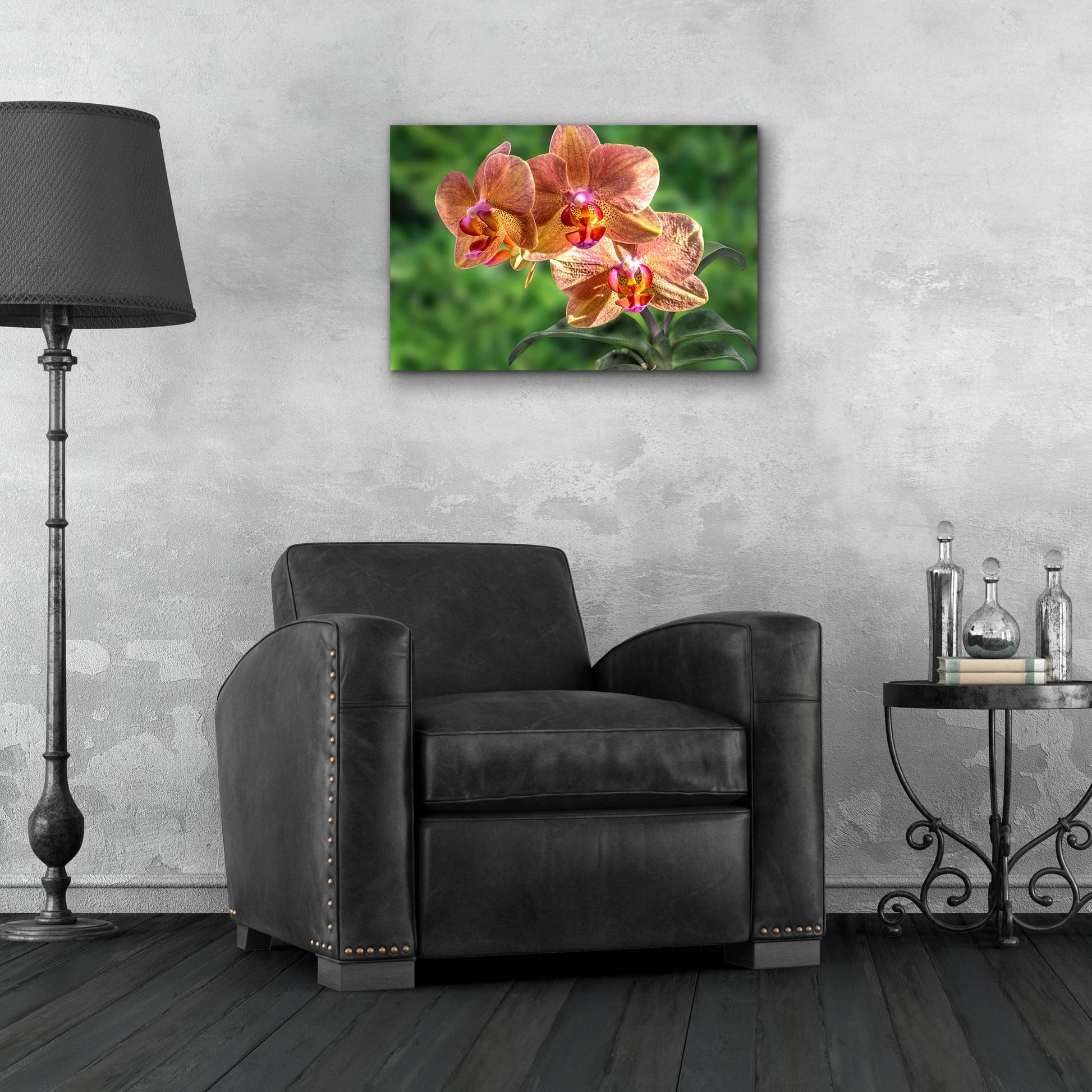 Epic Art ' Orange Orchid' by Don Spears, Acrylic Glass Wall Art,24x16