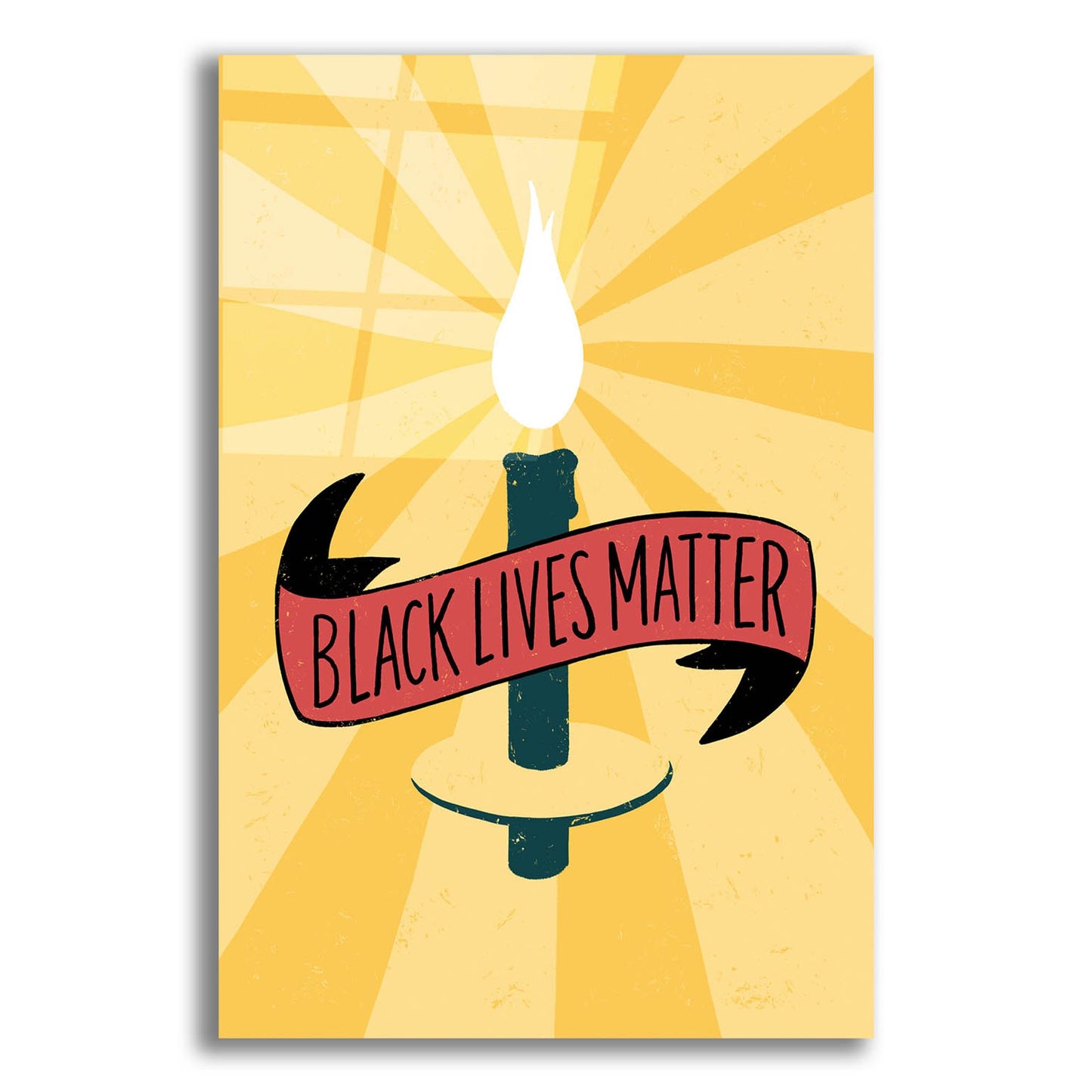 Epic Art ' Black Lives Matter, Candle' by Emily Rasmussen, Acrylic Glass Wall Art