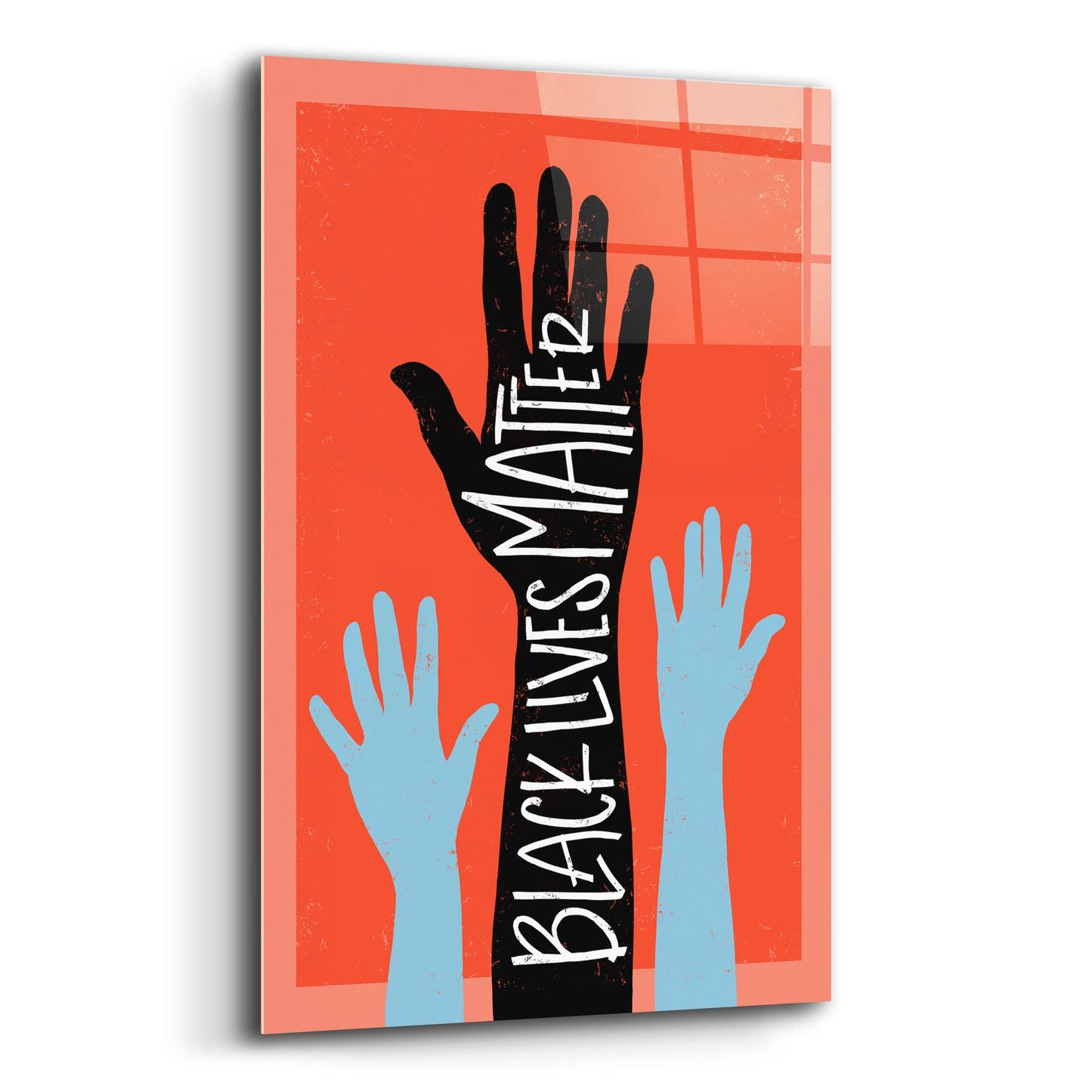 Epic Art ' Black Lives Matter, Hands' by Emily Rasmussen, Acrylic Glass Wall Art,12x16