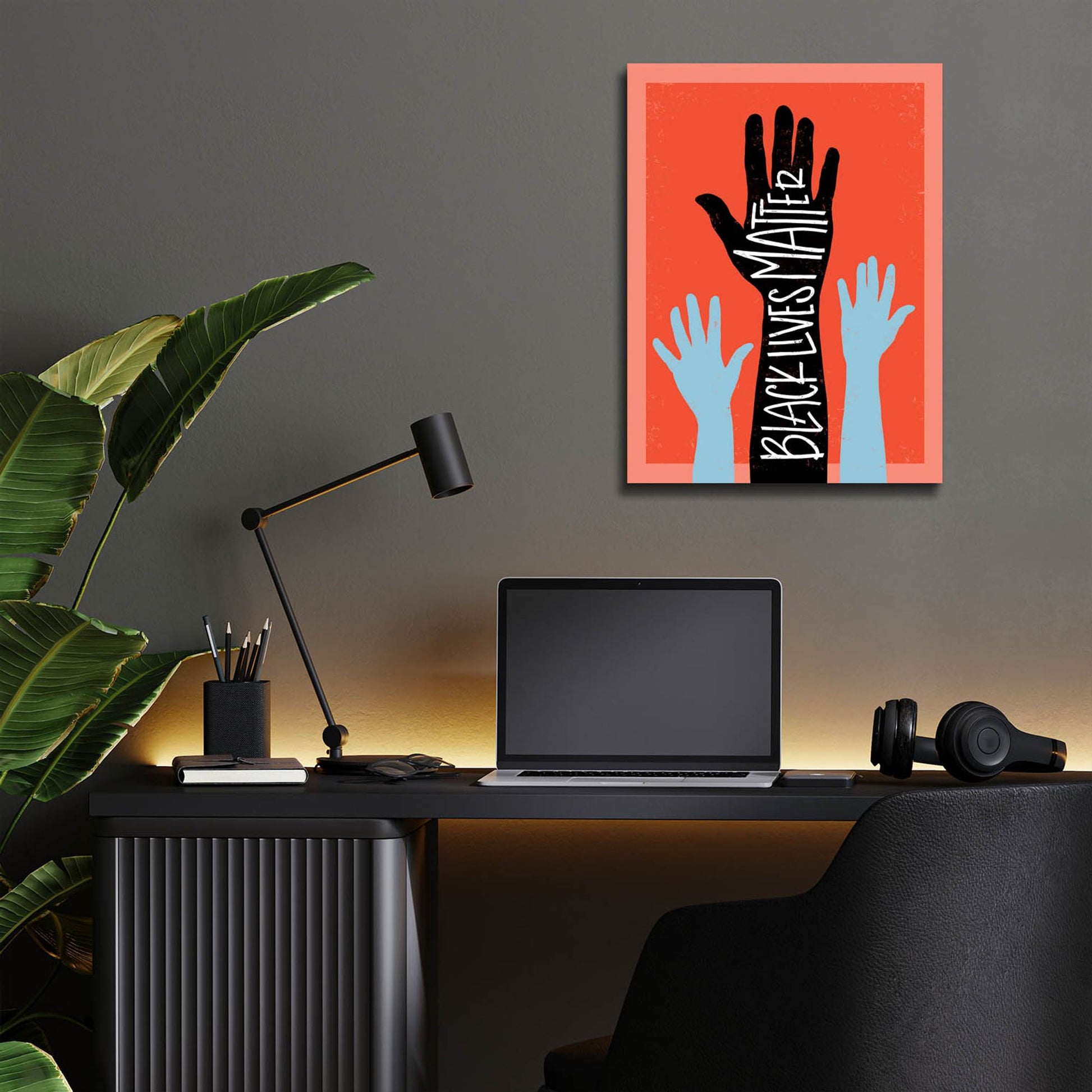 Epic Art ' Black Lives Matter, Hands' by Emily Rasmussen, Acrylic Glass Wall Art,12x16