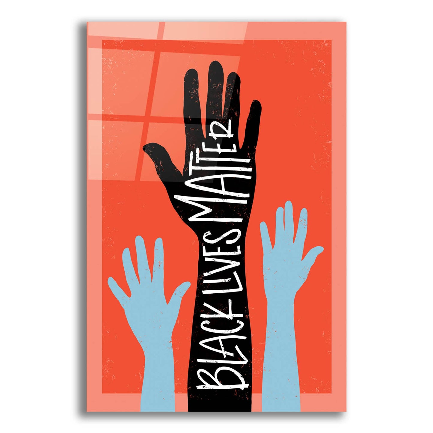 Epic Art ' Black Lives Matter, Hands' by Emily Rasmussen, Acrylic Glass Wall Art,12x16