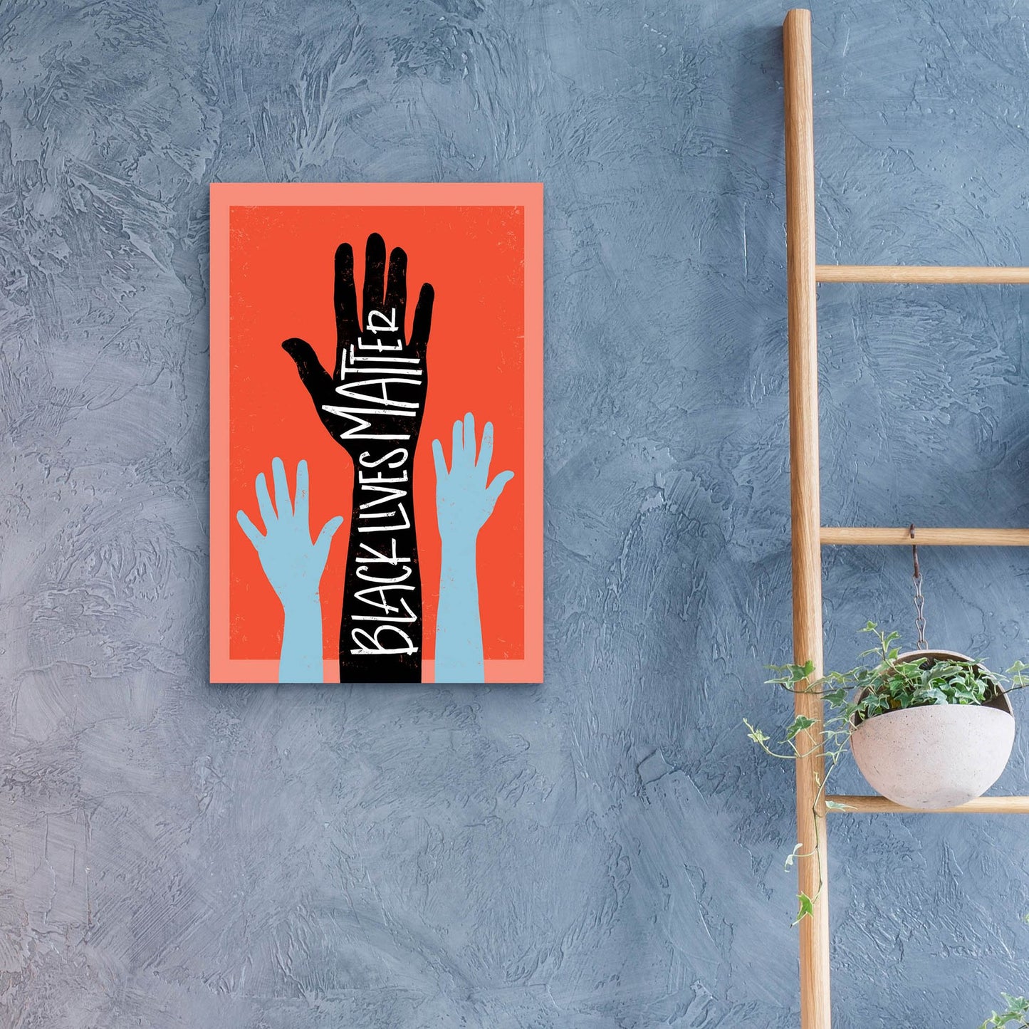 Epic Art ' Black Lives Matter, Hands' by Emily Rasmussen, Acrylic Glass Wall Art,16x24