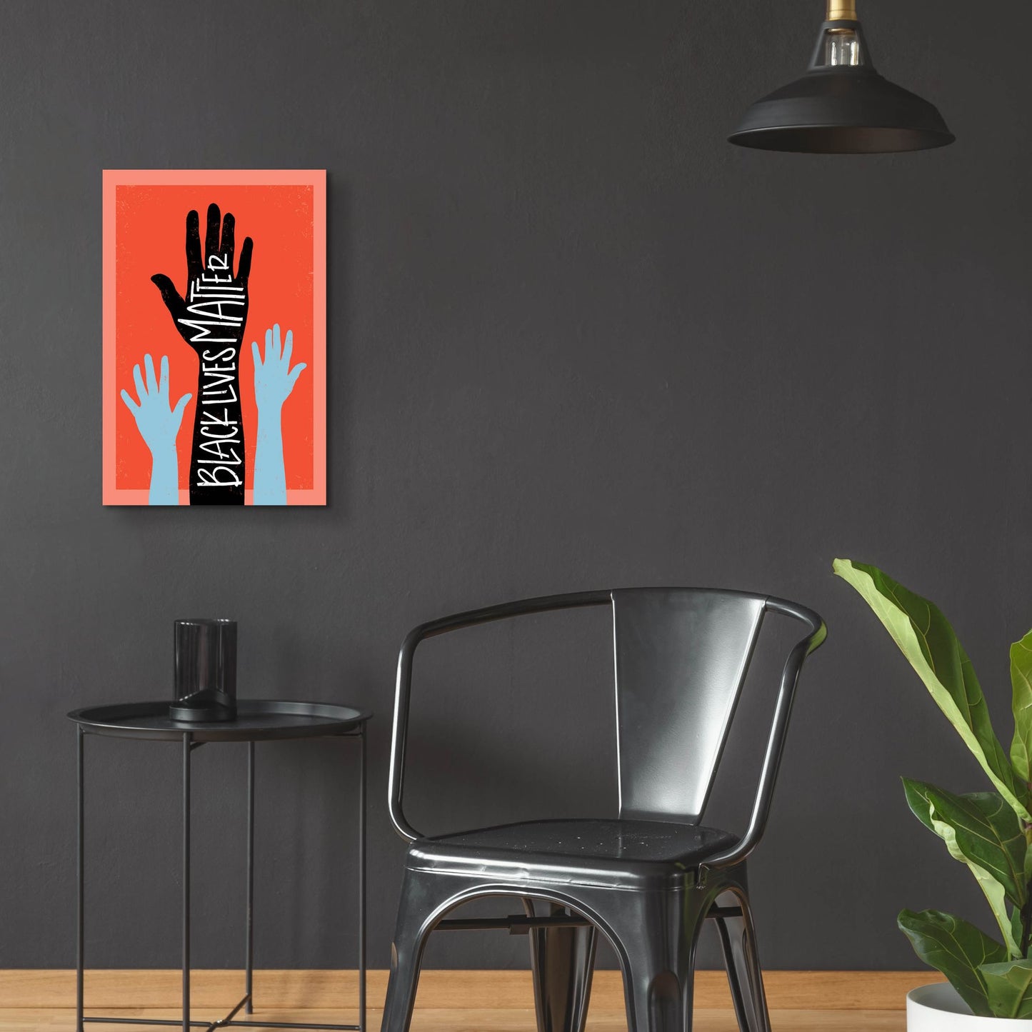 Epic Art ' Black Lives Matter, Hands' by Emily Rasmussen, Acrylic Glass Wall Art,16x24