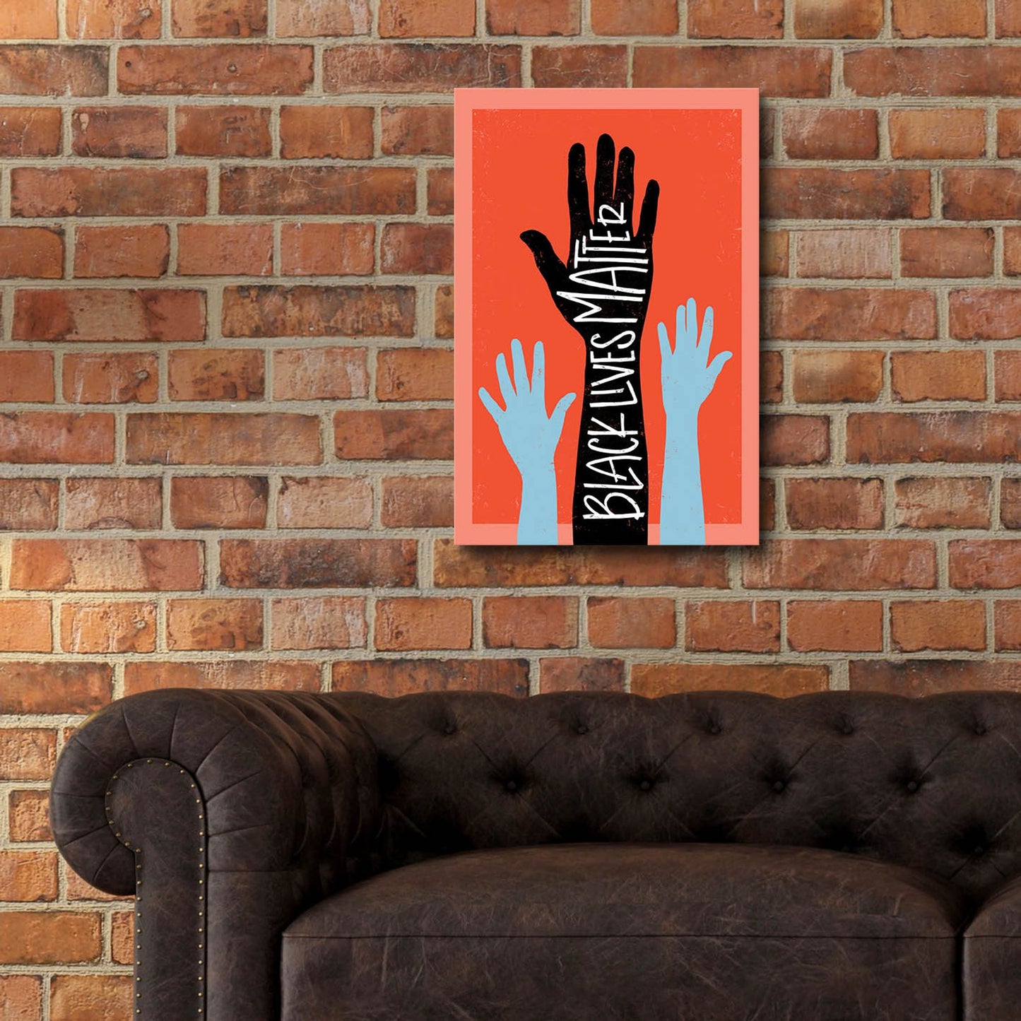 Epic Art ' Black Lives Matter, Hands' by Emily Rasmussen, Acrylic Glass Wall Art,16x24