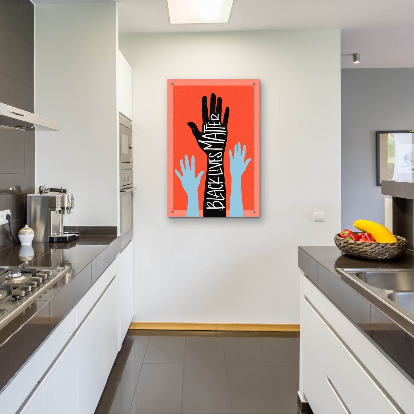 Epic Art ' Black Lives Matter, Hands' by Emily Rasmussen, Acrylic Glass Wall Art,24x36