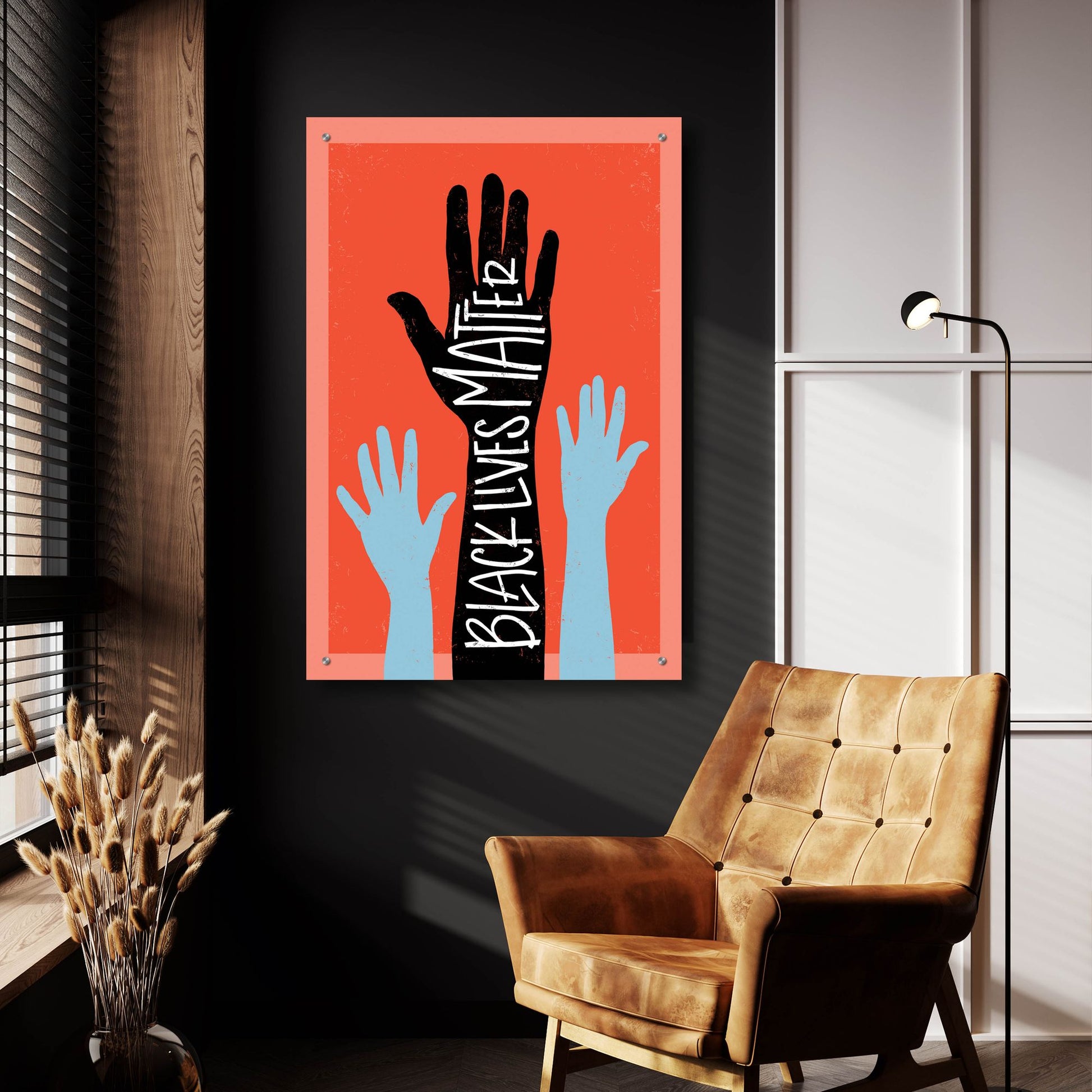 Epic Art ' Black Lives Matter, Hands' by Emily Rasmussen, Acrylic Glass Wall Art,24x36