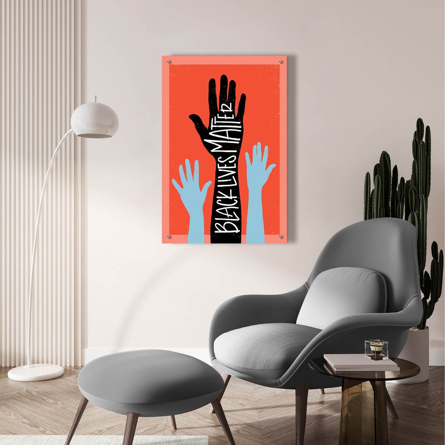 Epic Art ' Black Lives Matter, Hands' by Emily Rasmussen, Acrylic Glass Wall Art,24x36