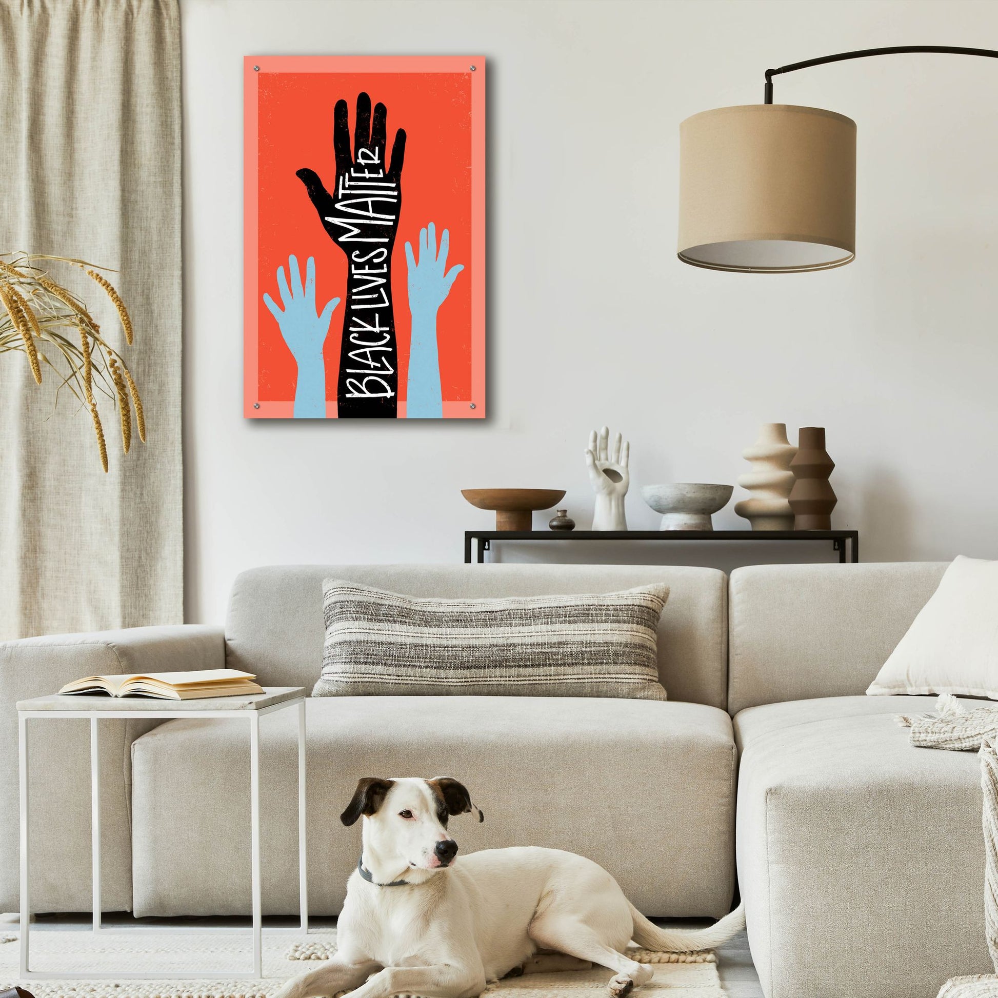 Epic Art ' Black Lives Matter, Hands' by Emily Rasmussen, Acrylic Glass Wall Art,24x36