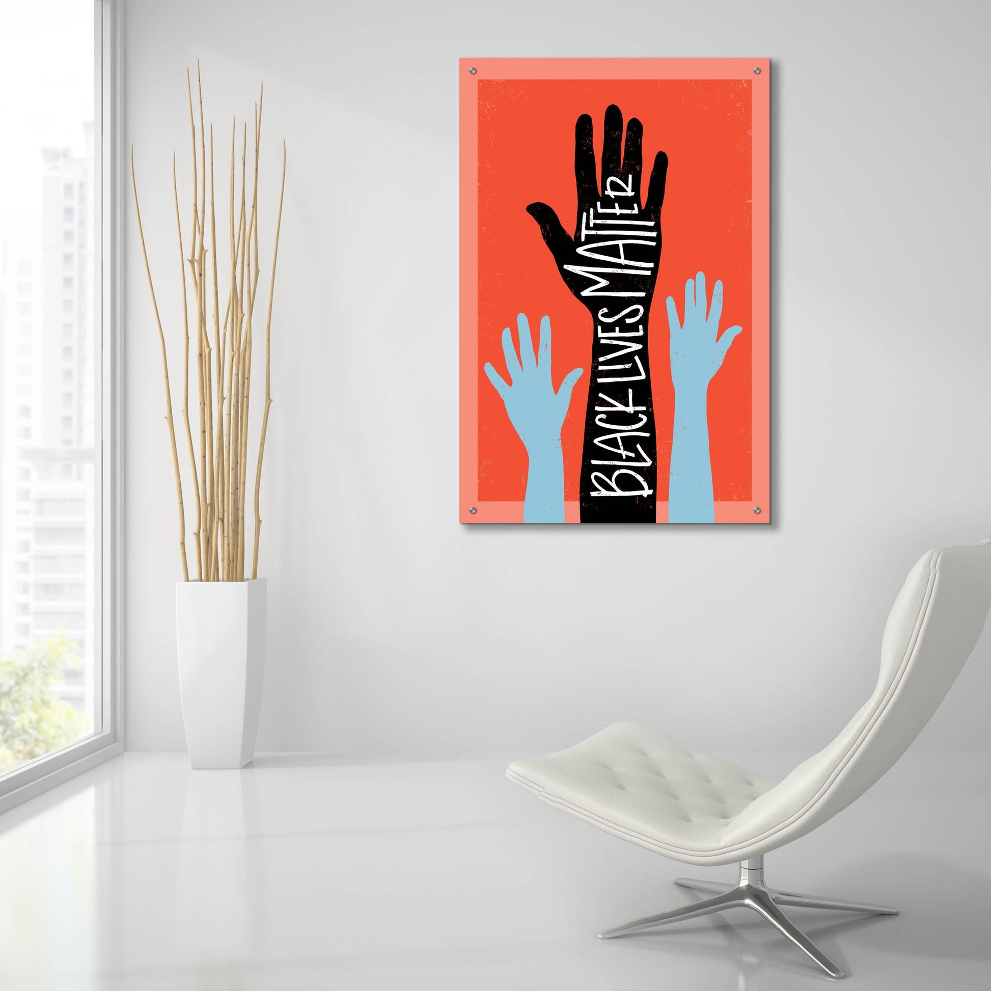 Epic Art ' Black Lives Matter, Hands' by Emily Rasmussen, Acrylic Glass Wall Art,24x36