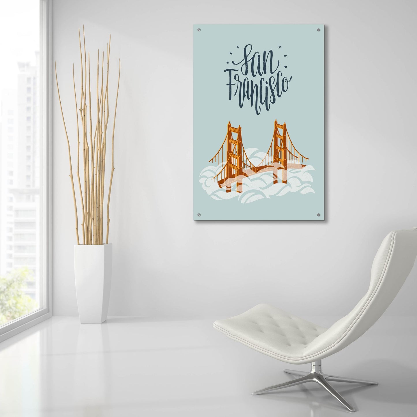 Epic Art ' San Francisco Travel' by Emily Rasmussen, Acrylic Glass Wall Art,24x36