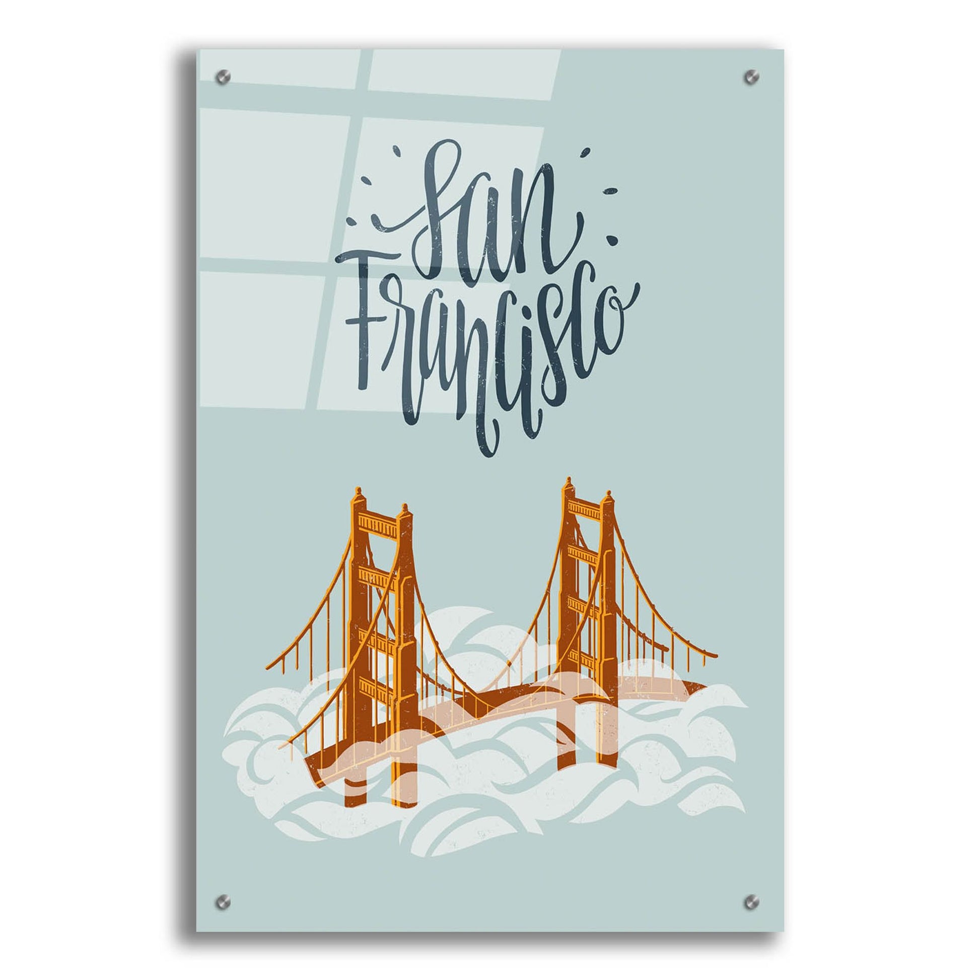 Epic Art ' San Francisco Travel' by Emily Rasmussen, Acrylic Glass Wall Art,24x36