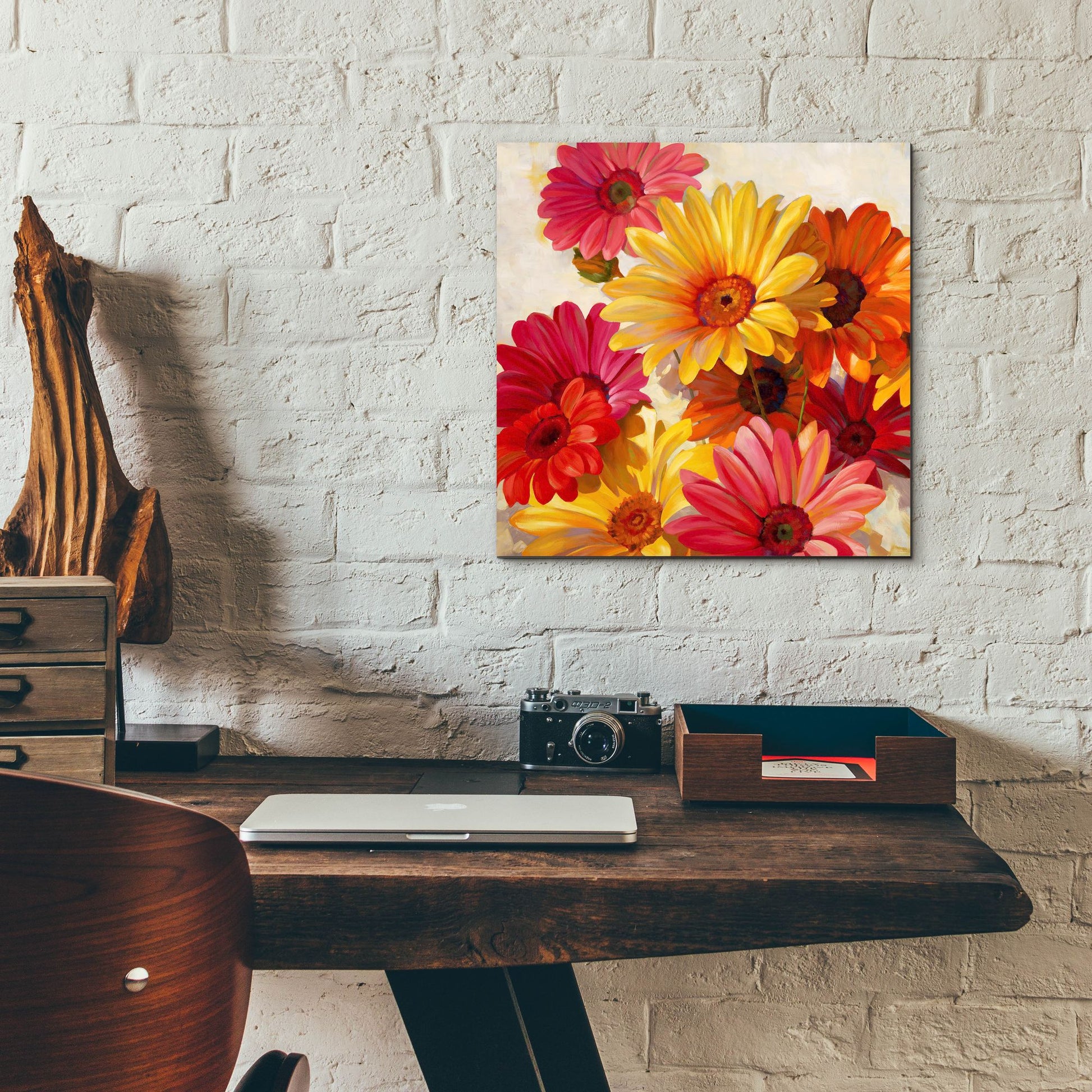 Epic Art ' Daisies for Spring' by Emma Styles, Acrylic Glass Wall Art,12x12