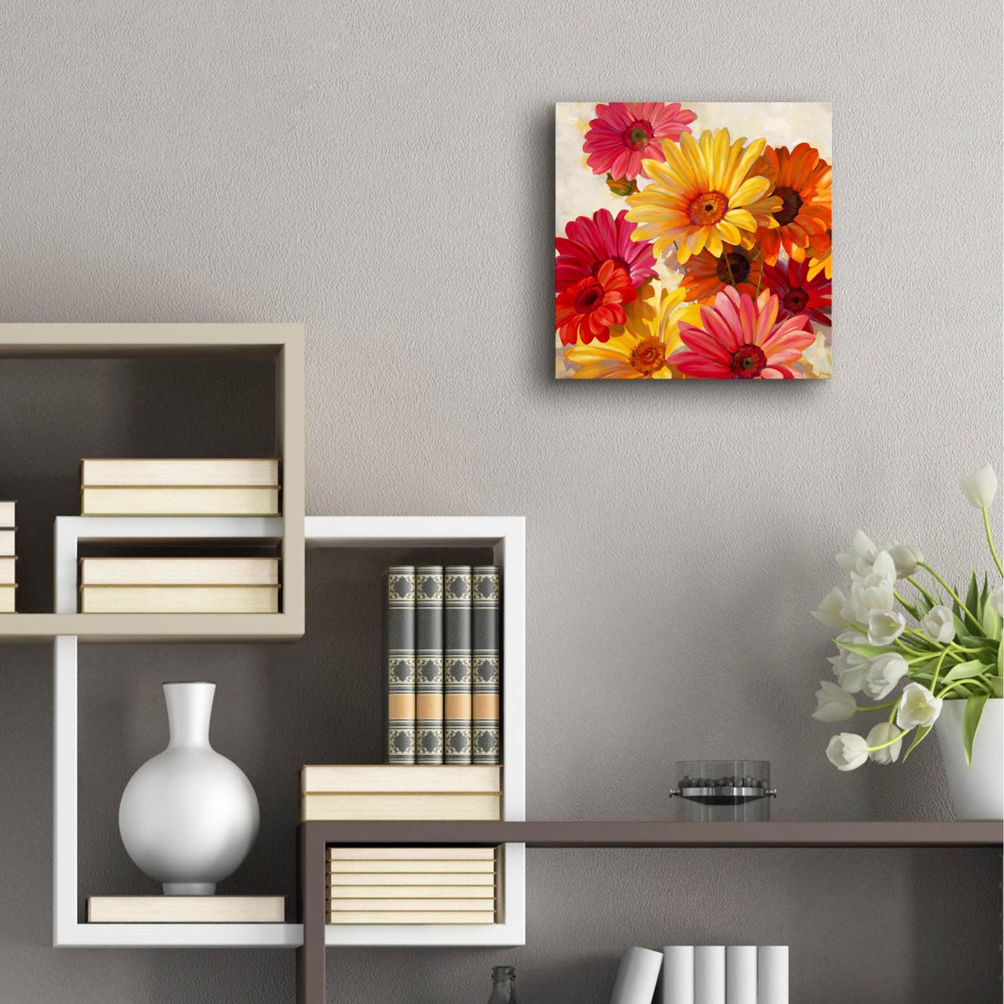 Epic Art ' Daisies for Spring' by Emma Styles, Acrylic Glass Wall Art,12x12