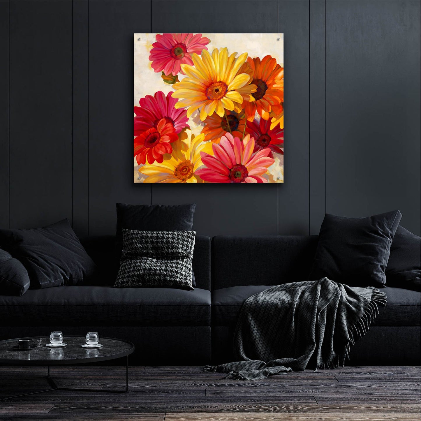 Epic Art ' Daisies for Spring' by Emma Styles, Acrylic Glass Wall Art,36x36