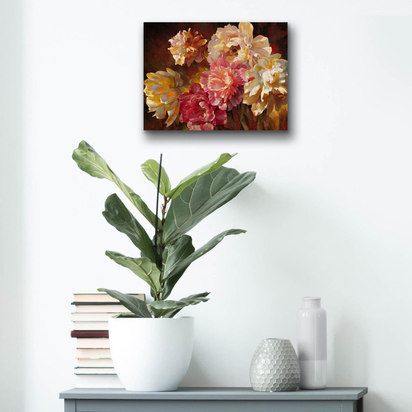 Epic Art ' Peonies in Pastel' by Emma Styles, Acrylic Glass Wall Art,16x12