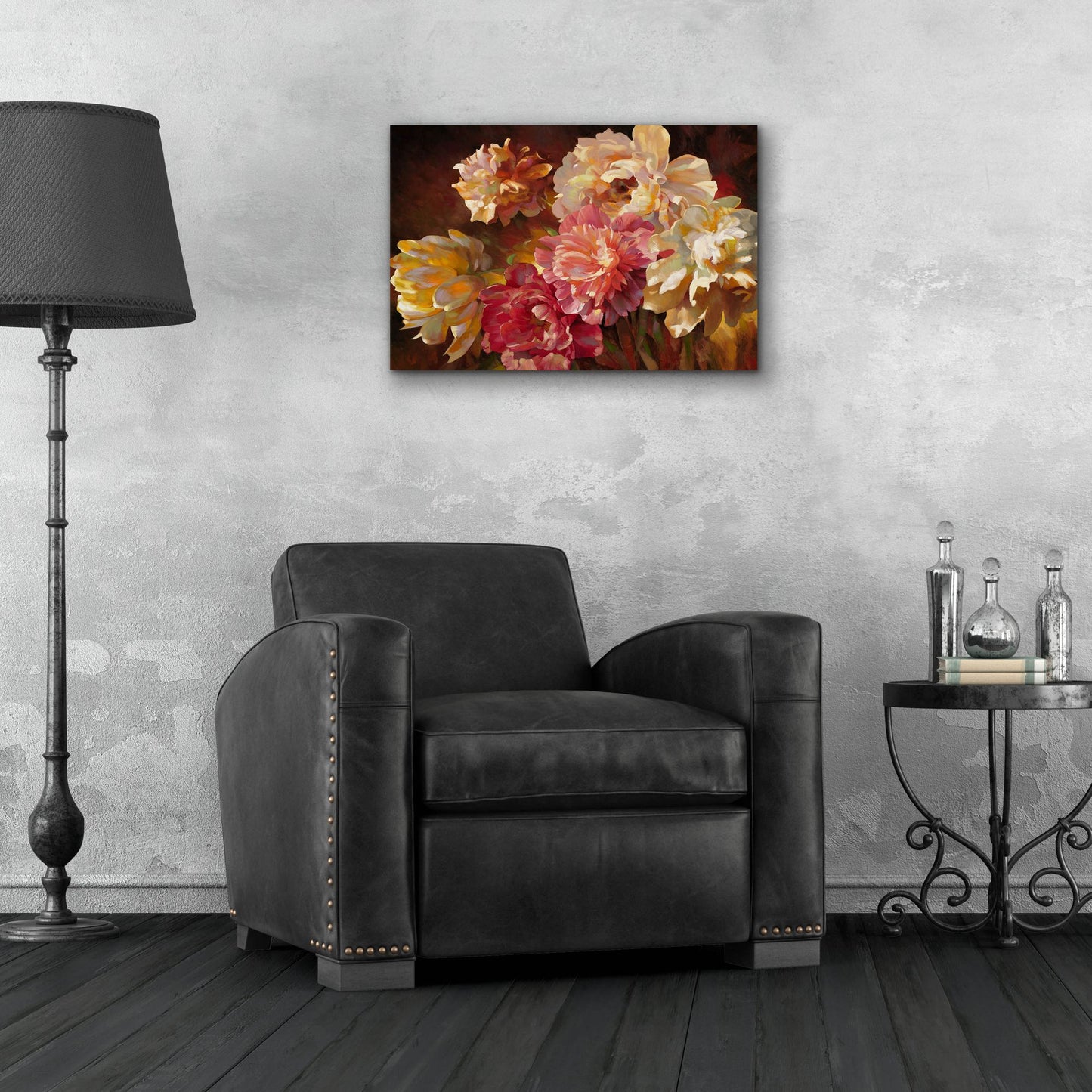 Epic Art ' Peonies in Pastel' by Emma Styles, Acrylic Glass Wall Art,24x16