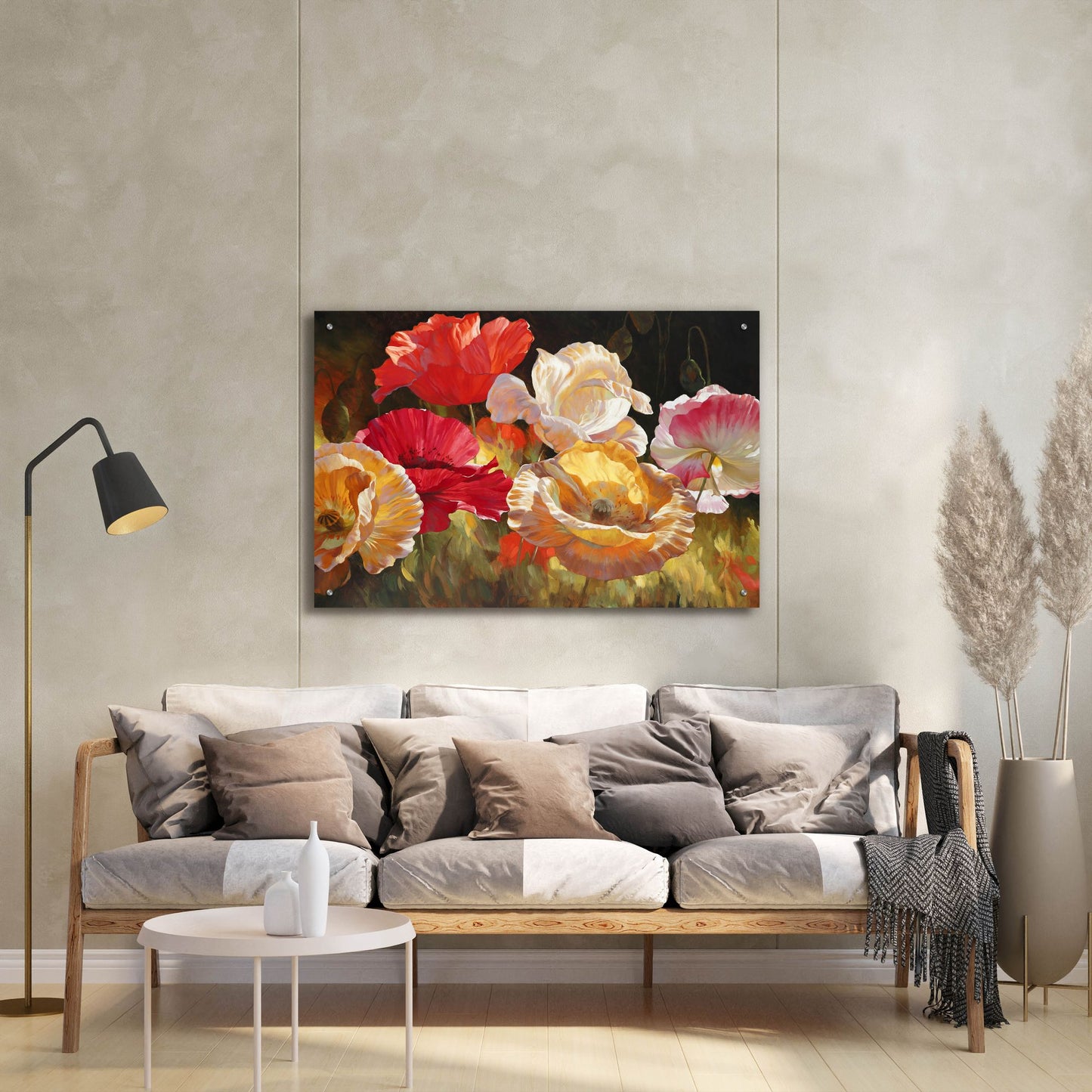 Epic Art ' Poppy Celebration' by Emma Styles, Acrylic Glass Wall Art,36x24