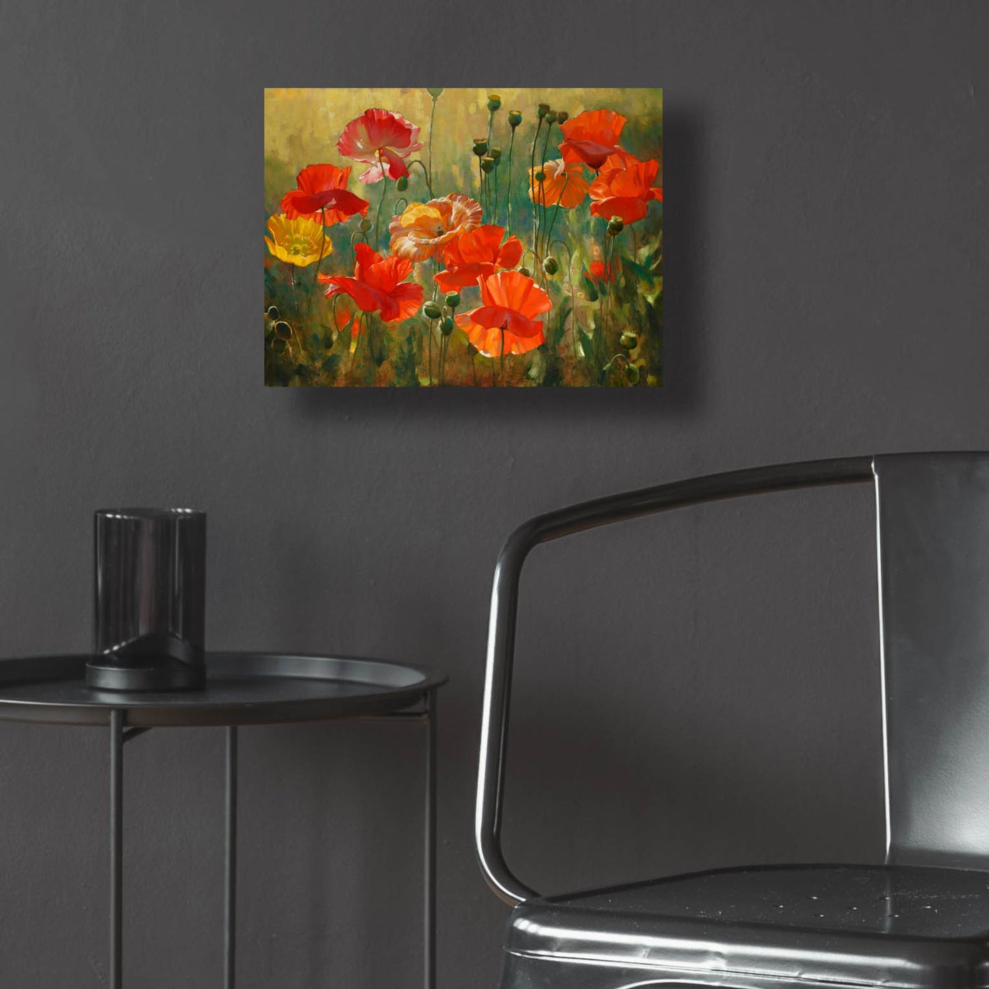 Epic Art ' Poppy Fields' by Emma Styles, Acrylic Glass Wall Art,16x12