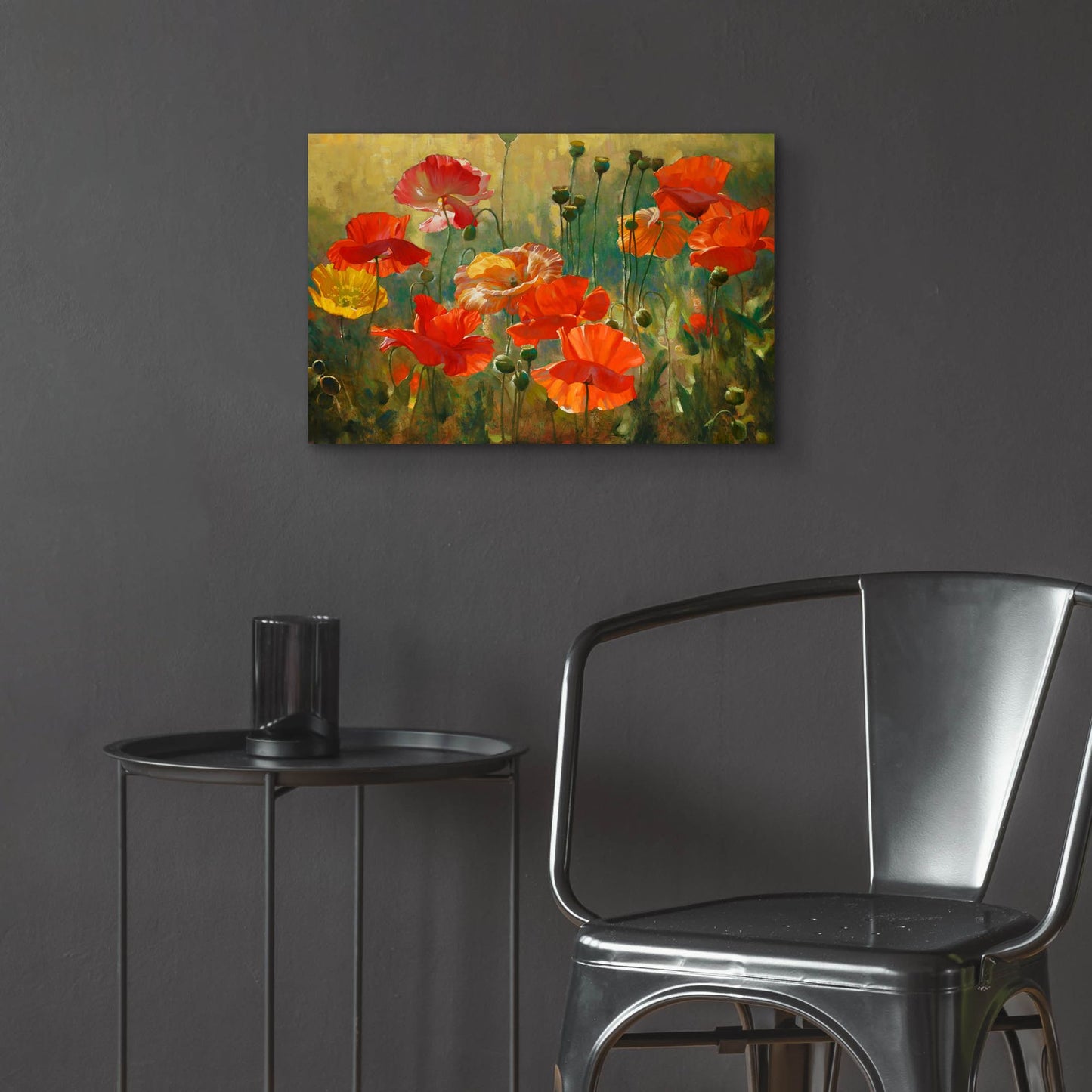 Epic Art ' Poppy Fields' by Emma Styles, Acrylic Glass Wall Art,24x16