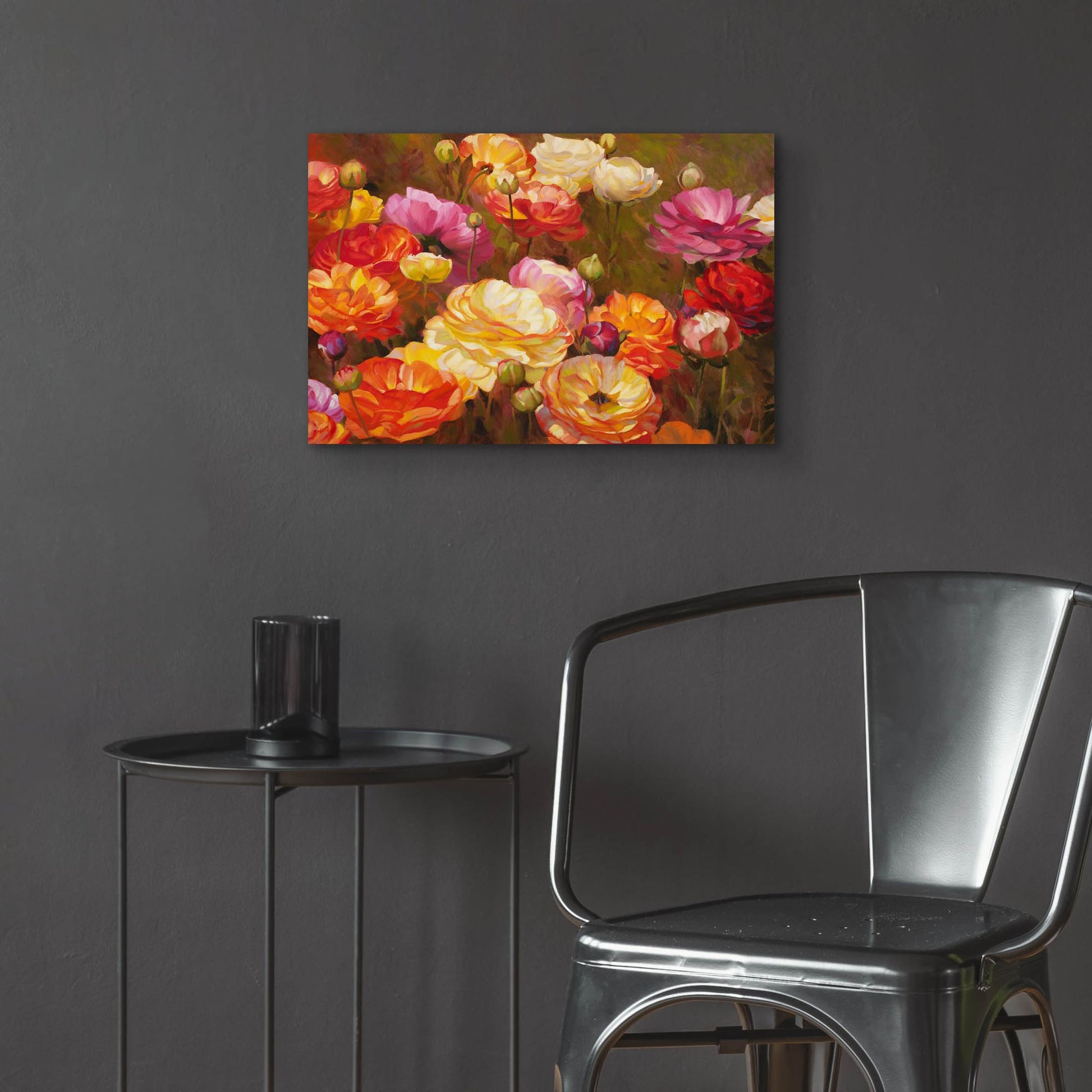 Epic Art ' Ranunculus Garden' by Emma Styles, Acrylic Glass Wall Art,24x16