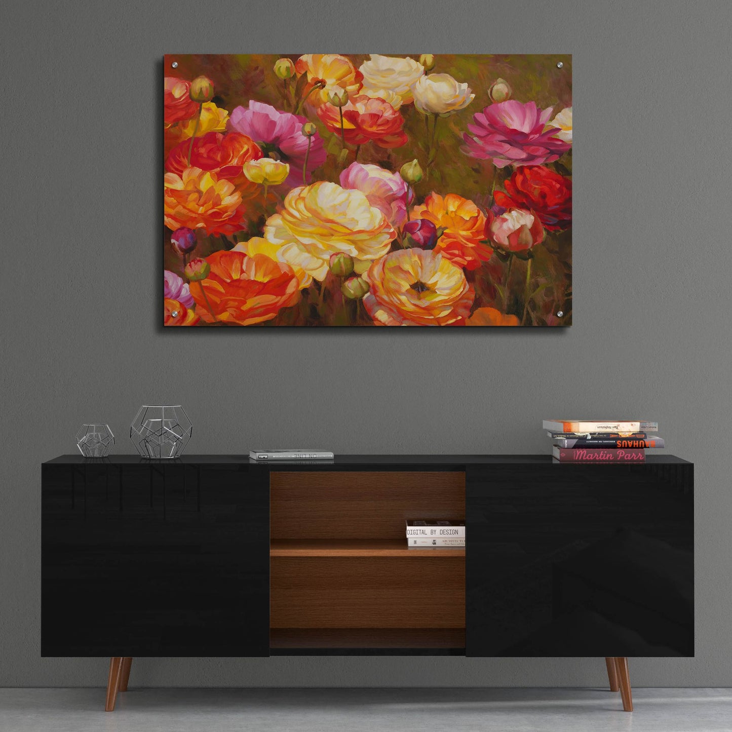 Epic Art ' Ranunculus Garden' by Emma Styles, Acrylic Glass Wall Art,36x24