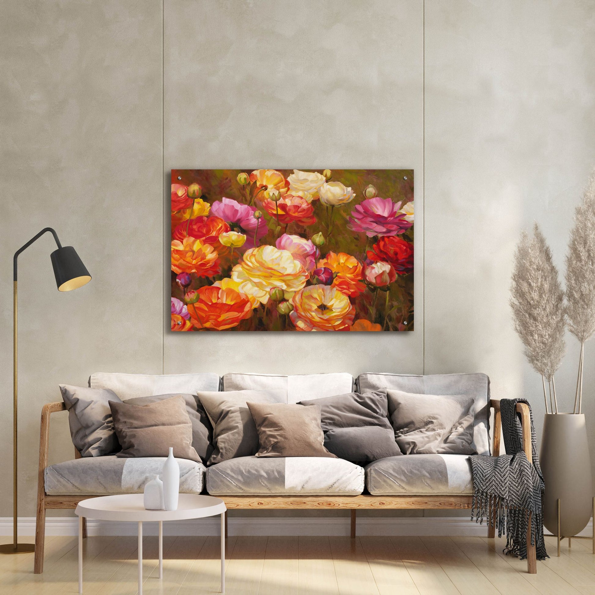 Epic Art ' Ranunculus Garden' by Emma Styles, Acrylic Glass Wall Art,36x24