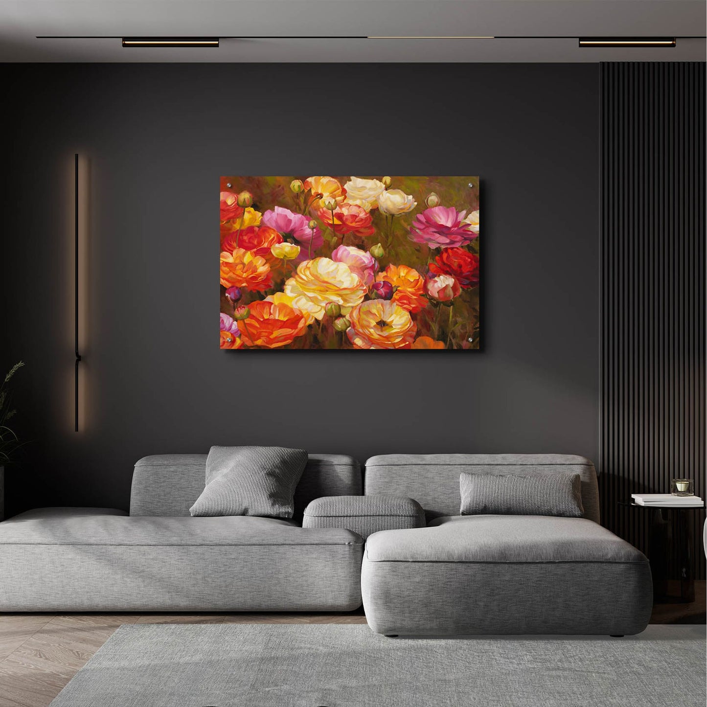 Epic Art ' Ranunculus Garden' by Emma Styles, Acrylic Glass Wall Art,36x24