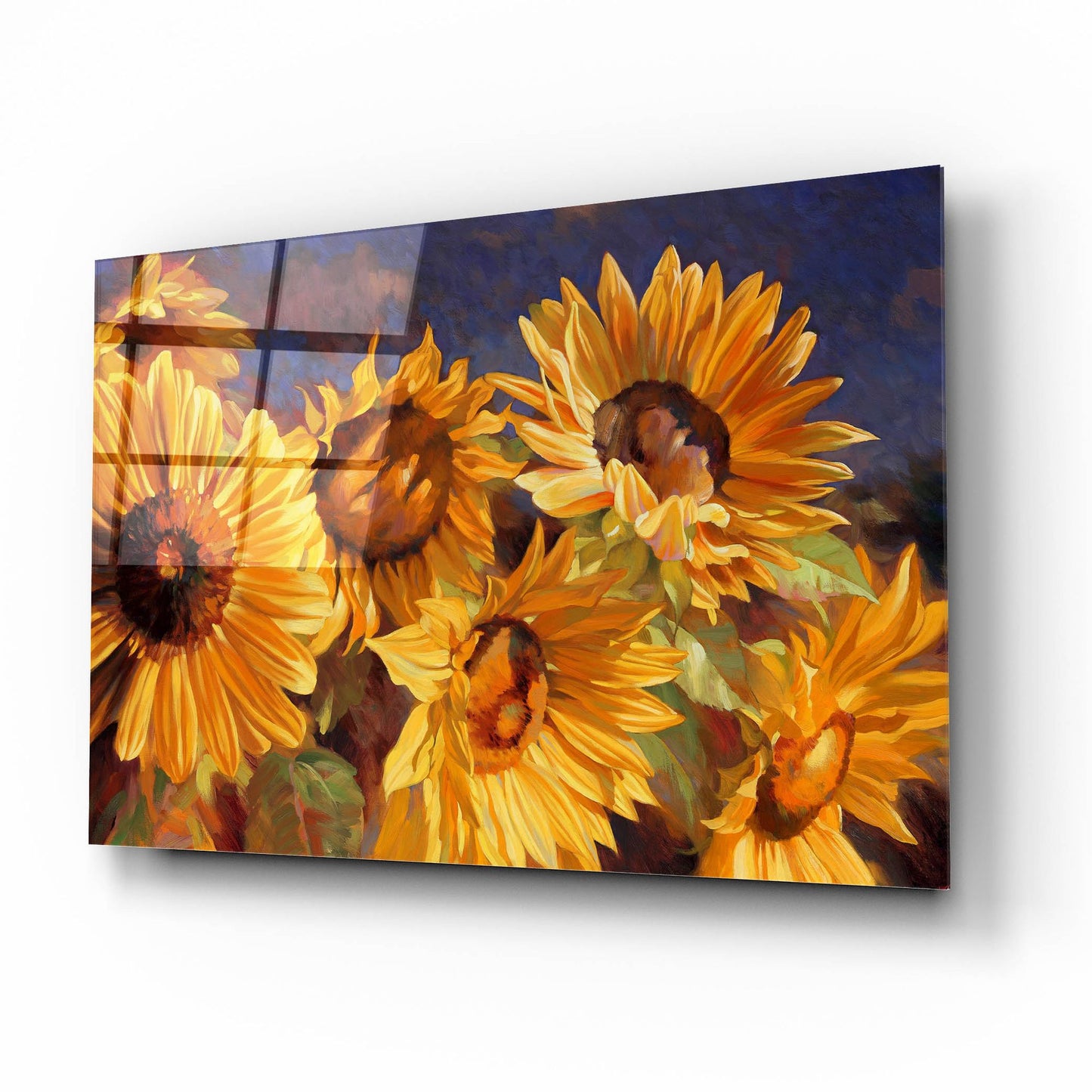 Epic Art ' Sunflower' by Emma Styles, Acrylic Glass Wall Art,16x12