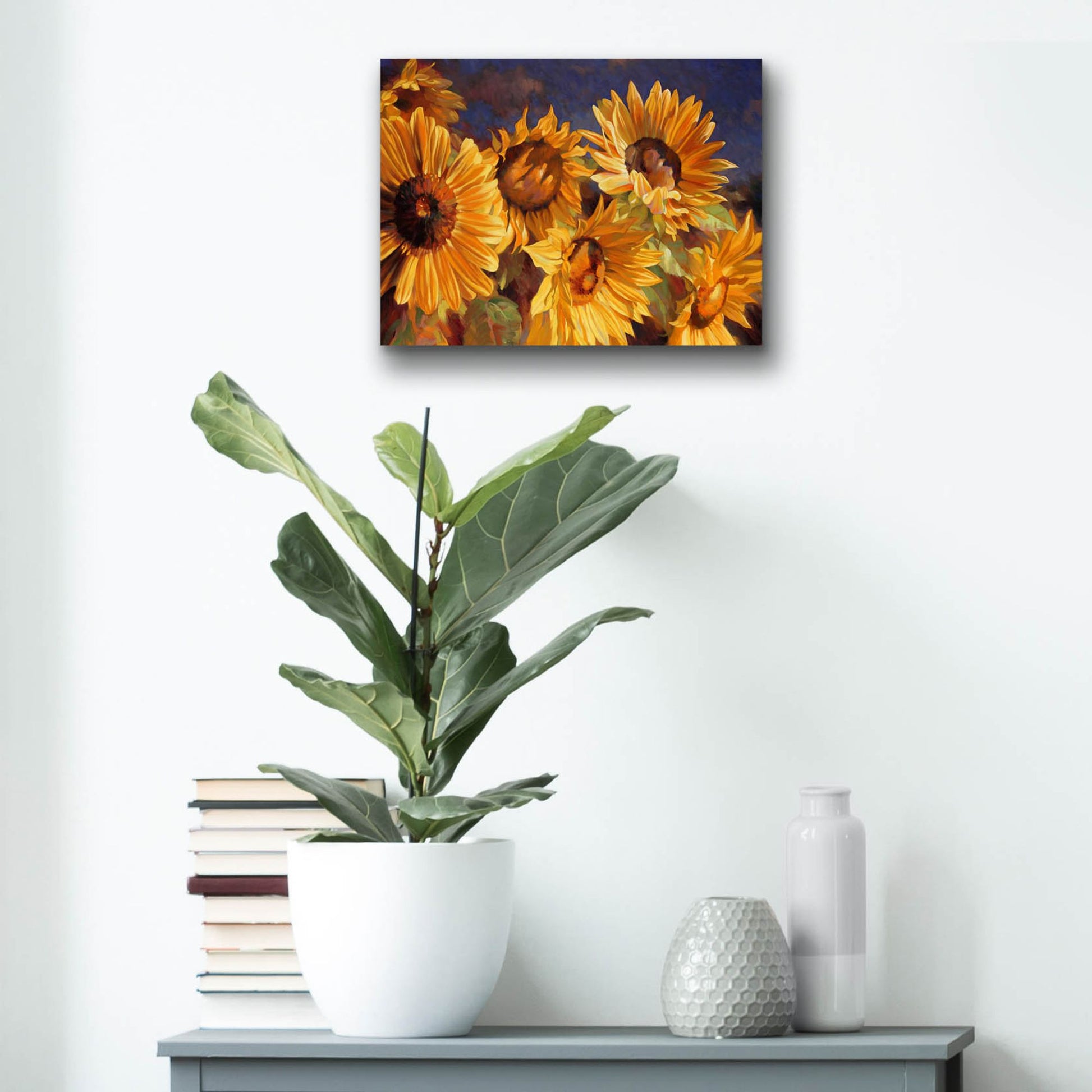 Epic Art ' Sunflower' by Emma Styles, Acrylic Glass Wall Art,16x12