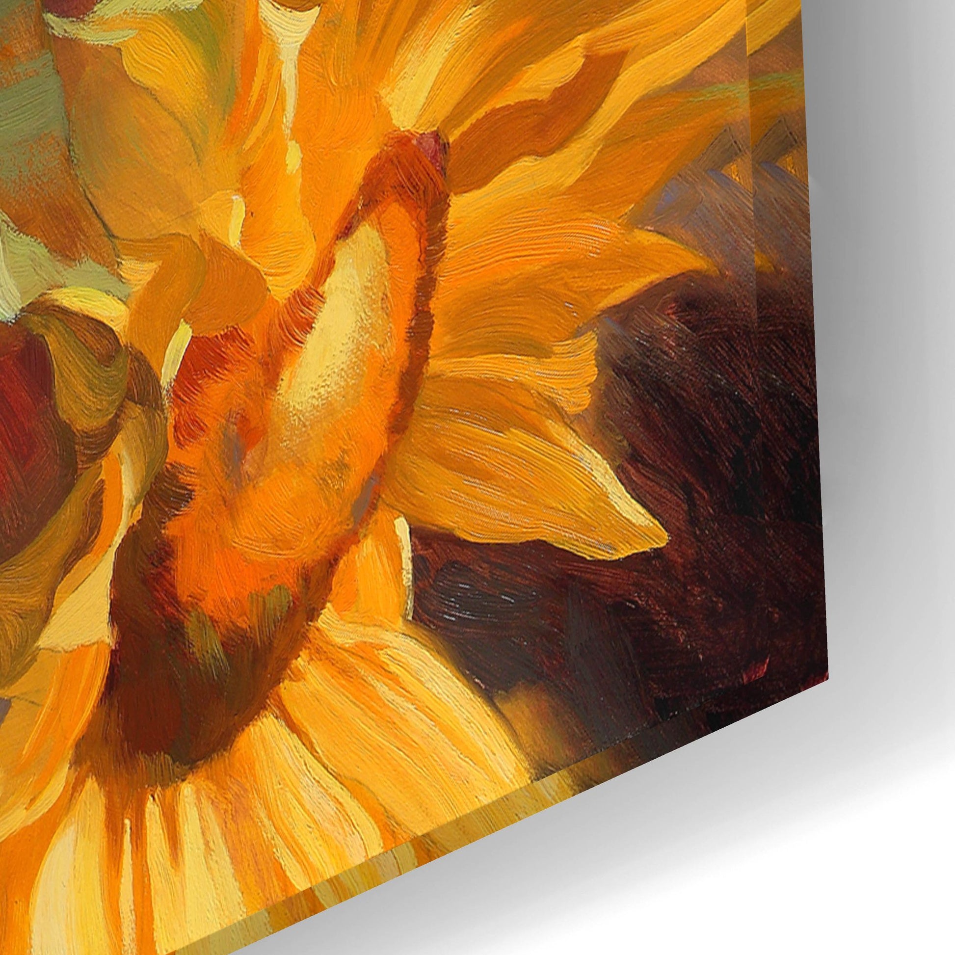 Epic Art ' Sunflower' by Emma Styles, Acrylic Glass Wall Art,24x16