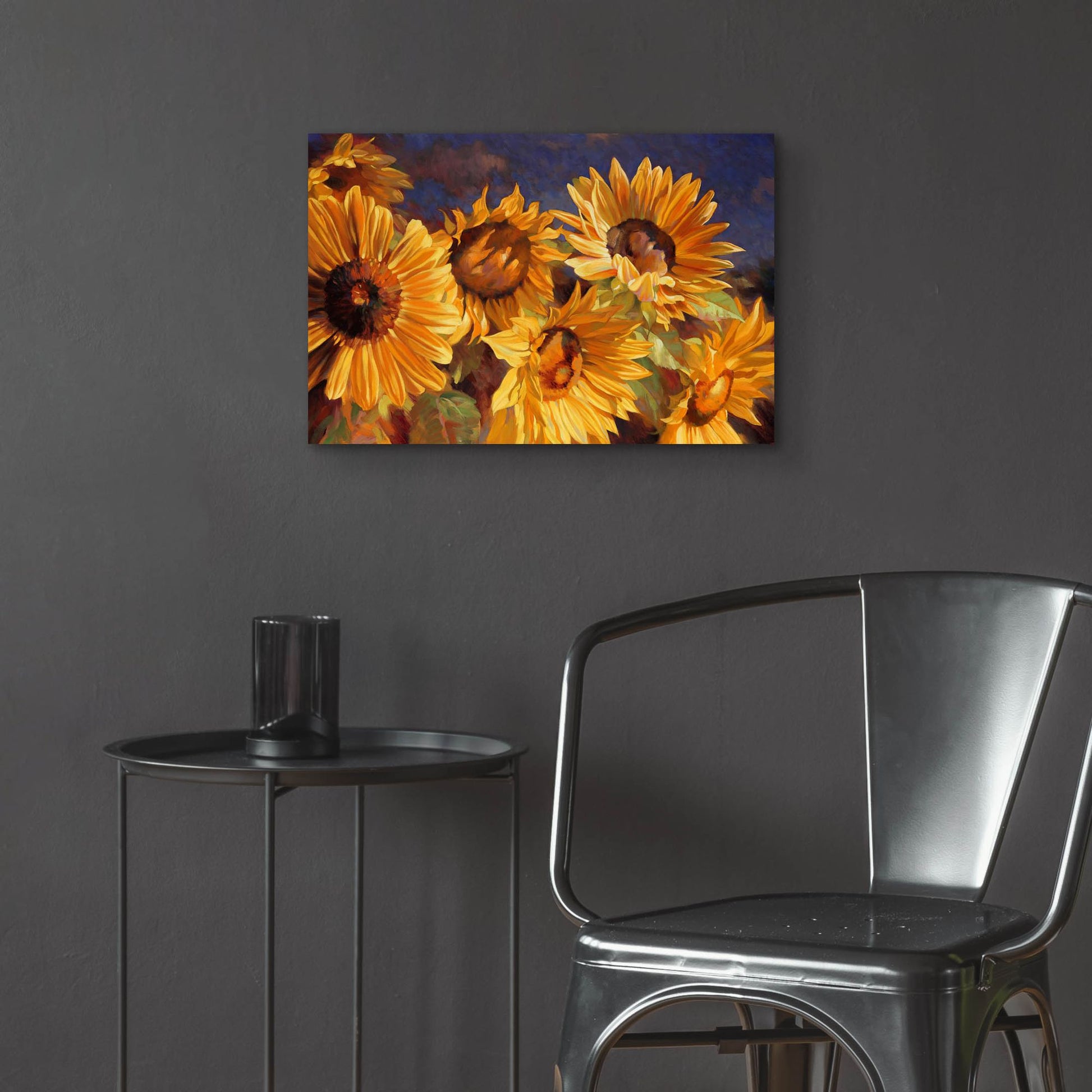 Epic Art ' Sunflower' by Emma Styles, Acrylic Glass Wall Art,24x16