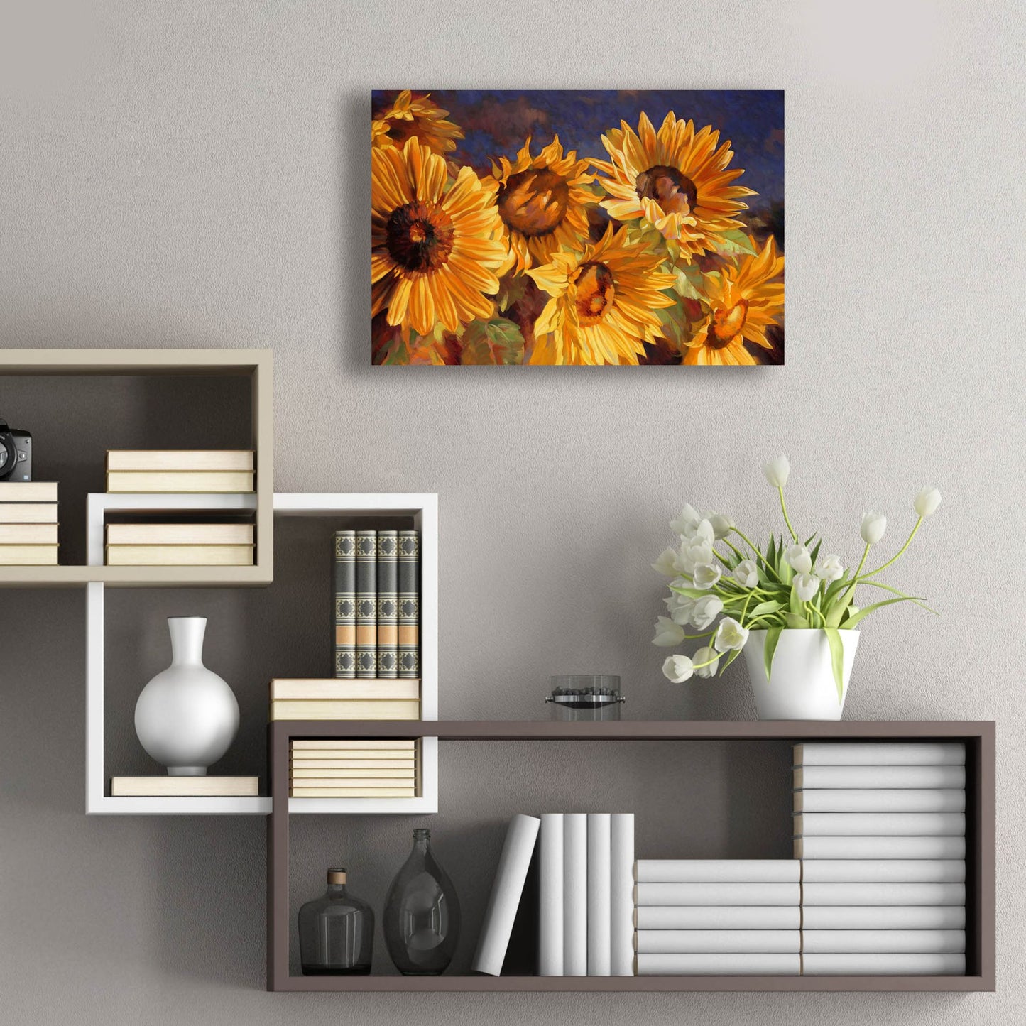 Epic Art ' Sunflower' by Emma Styles, Acrylic Glass Wall Art,24x16