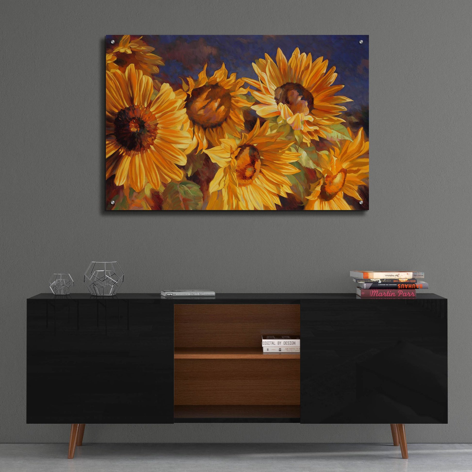 Epic Art ' Sunflower' by Emma Styles, Acrylic Glass Wall Art,36x24