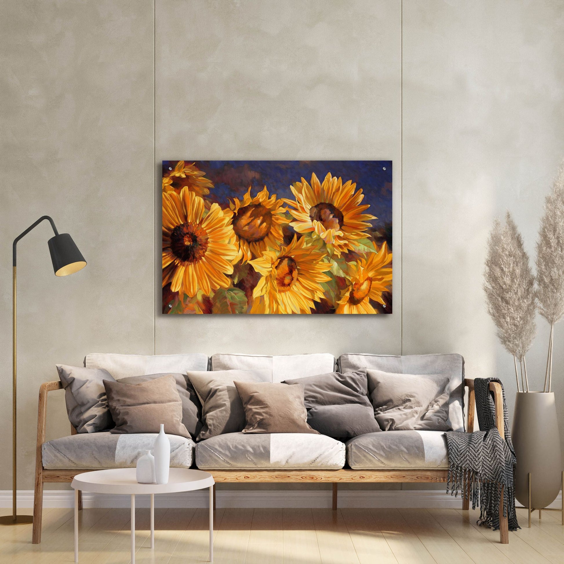 Epic Art ' Sunflower' by Emma Styles, Acrylic Glass Wall Art,36x24