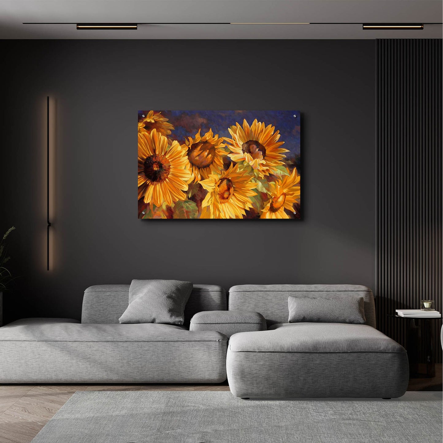 Epic Art ' Sunflower' by Emma Styles, Acrylic Glass Wall Art,36x24