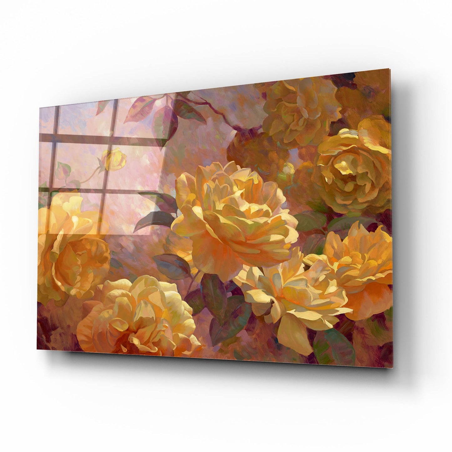 Epic Art ' Golden Glow' by Emma Styles, Acrylic Glass Wall Art,16x12