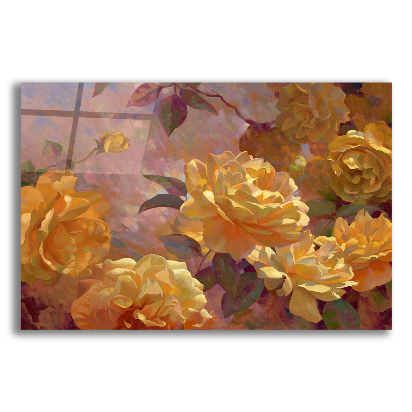 Epic Art ' Golden Glow' by Emma Styles, Acrylic Glass Wall Art,24x16