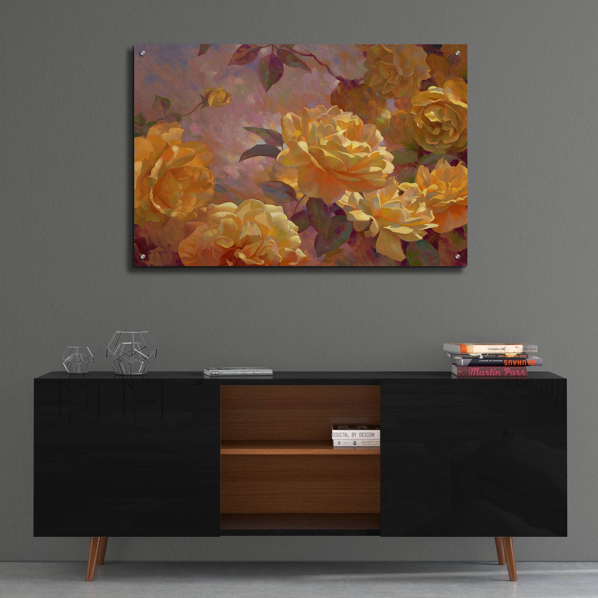 Epic Art ' Golden Glow' by Emma Styles, Acrylic Glass Wall Art,36x24