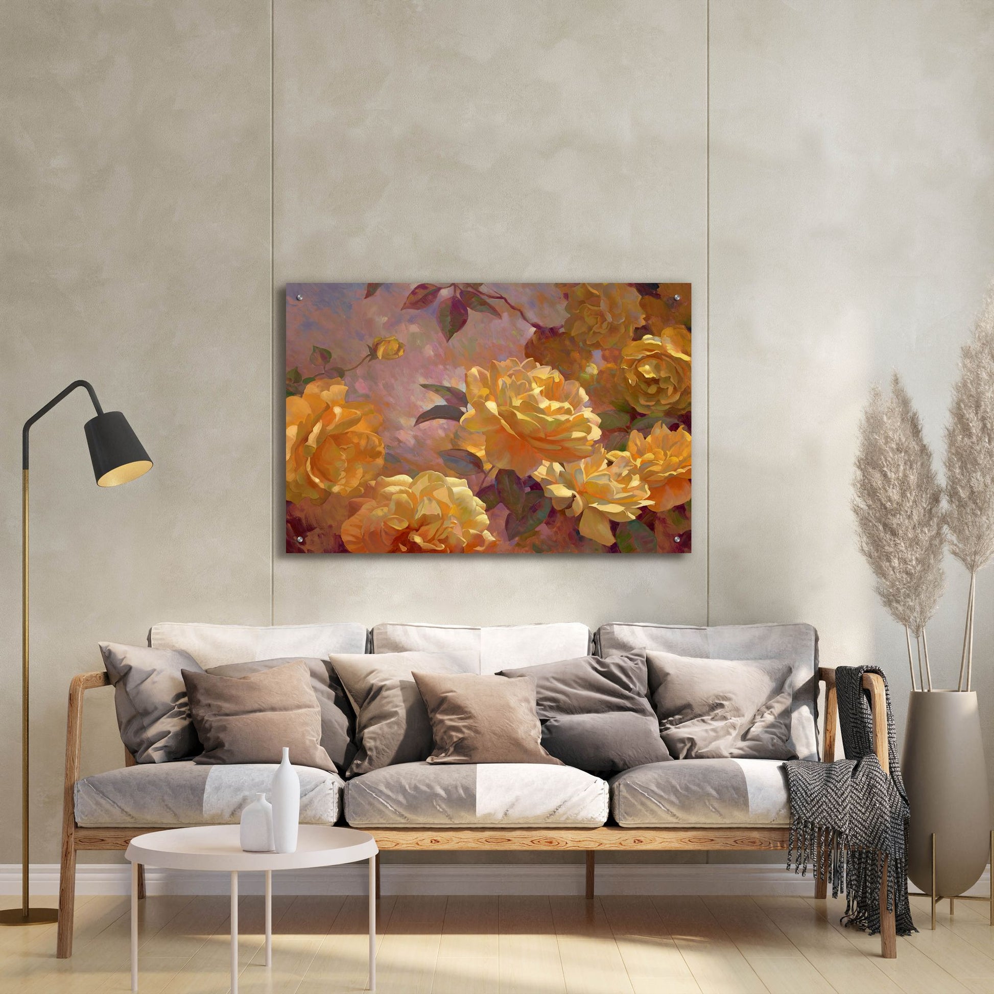 Epic Art ' Golden Glow' by Emma Styles, Acrylic Glass Wall Art,36x24