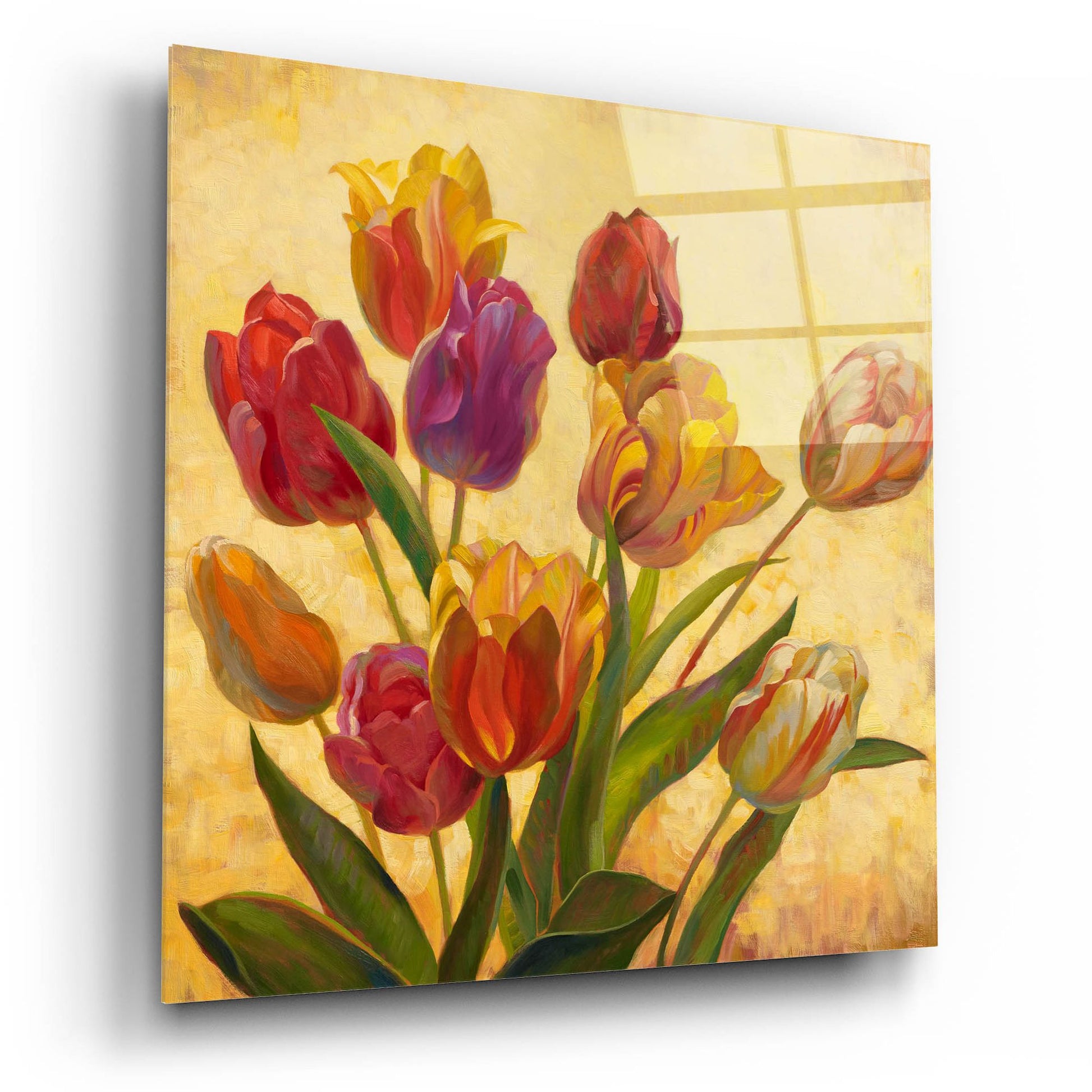 Epic Art ' Tulip Bouquet' by Emma Styles, Acrylic Glass Wall Art,12x12