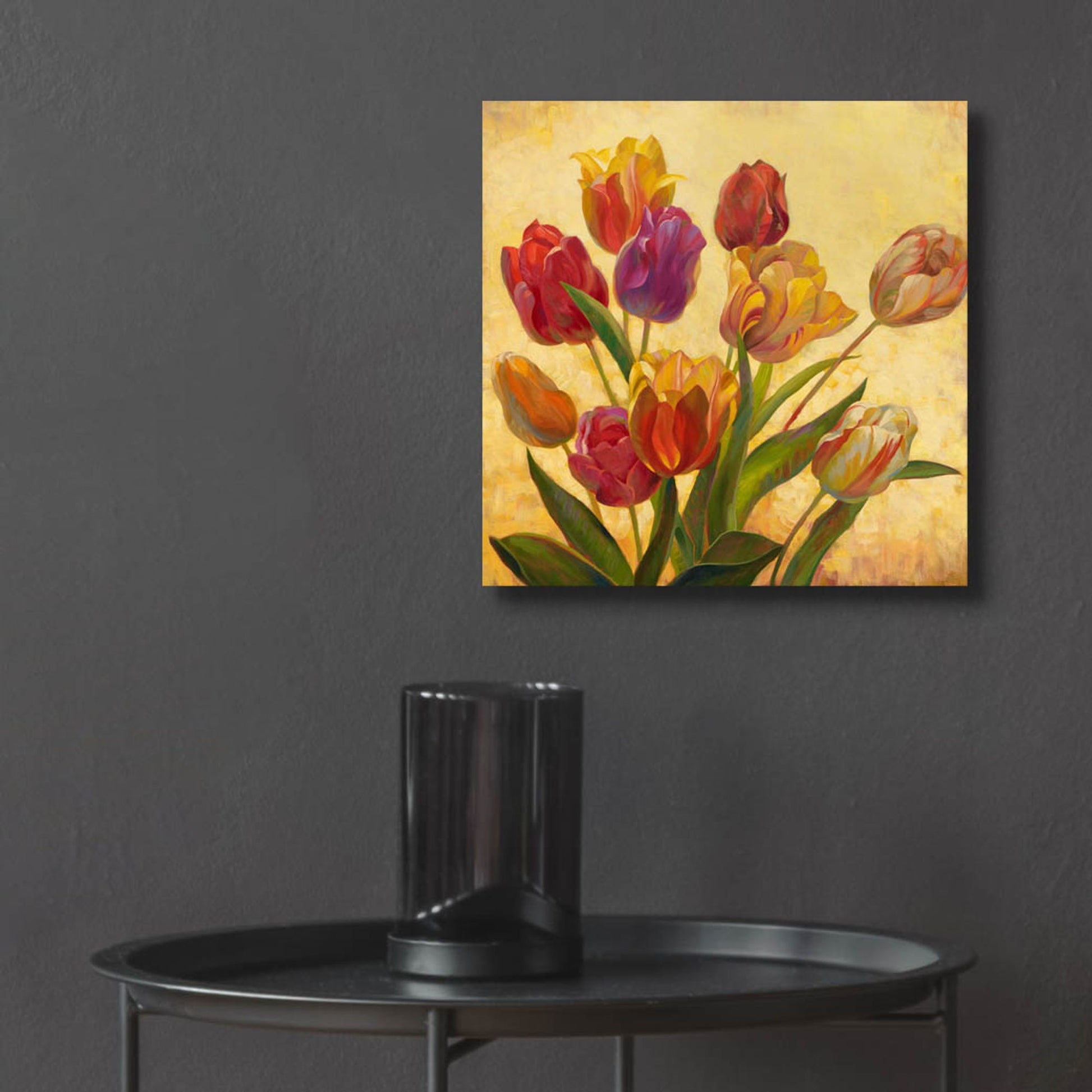 Epic Art ' Tulip Bouquet' by Emma Styles, Acrylic Glass Wall Art,12x12