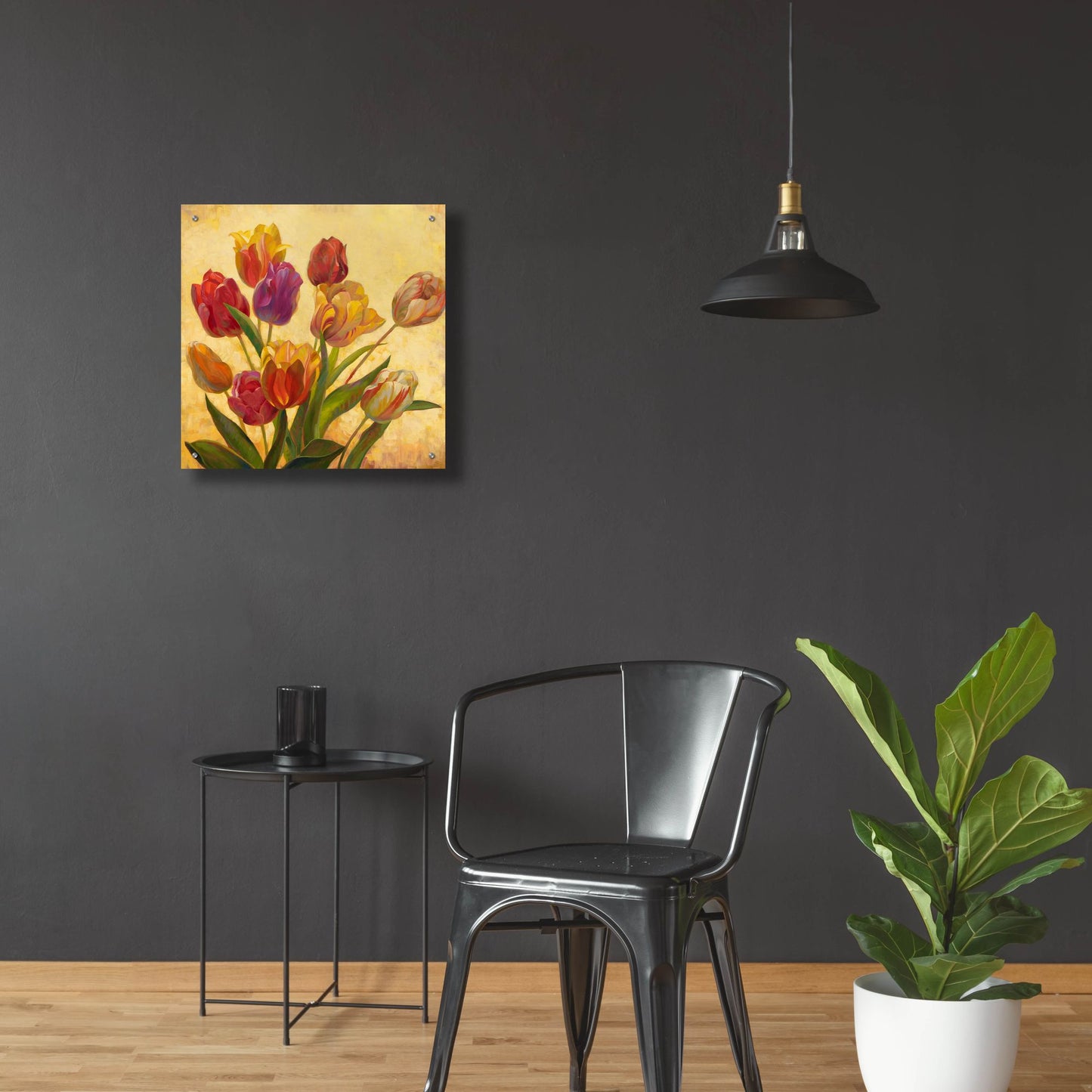 Epic Art ' Tulip Bouquet' by Emma Styles, Acrylic Glass Wall Art,24x24