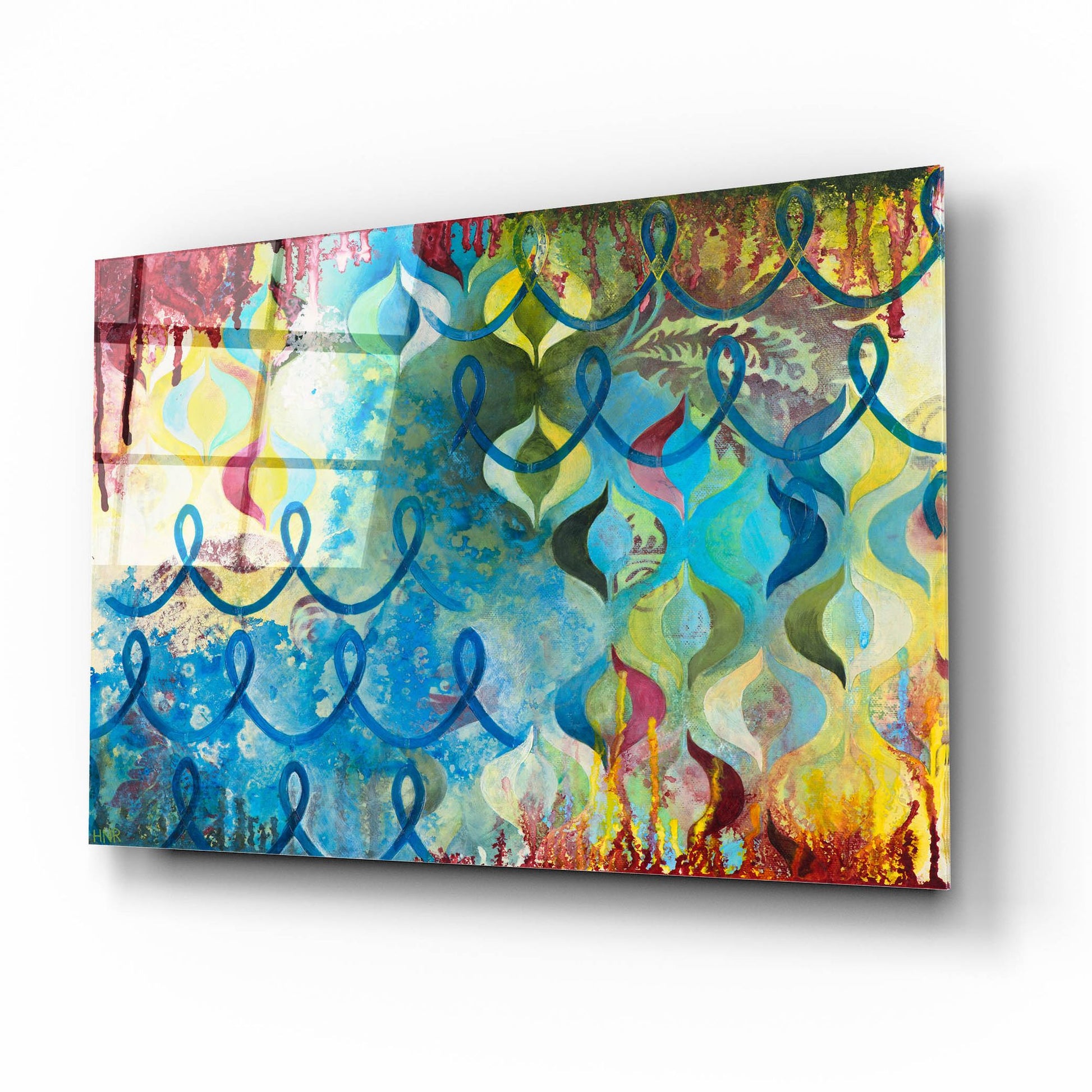 Epic Art ' Bubbling Up' by Heather Noel Robinson, Acrylic Glass Wall Art,16x12