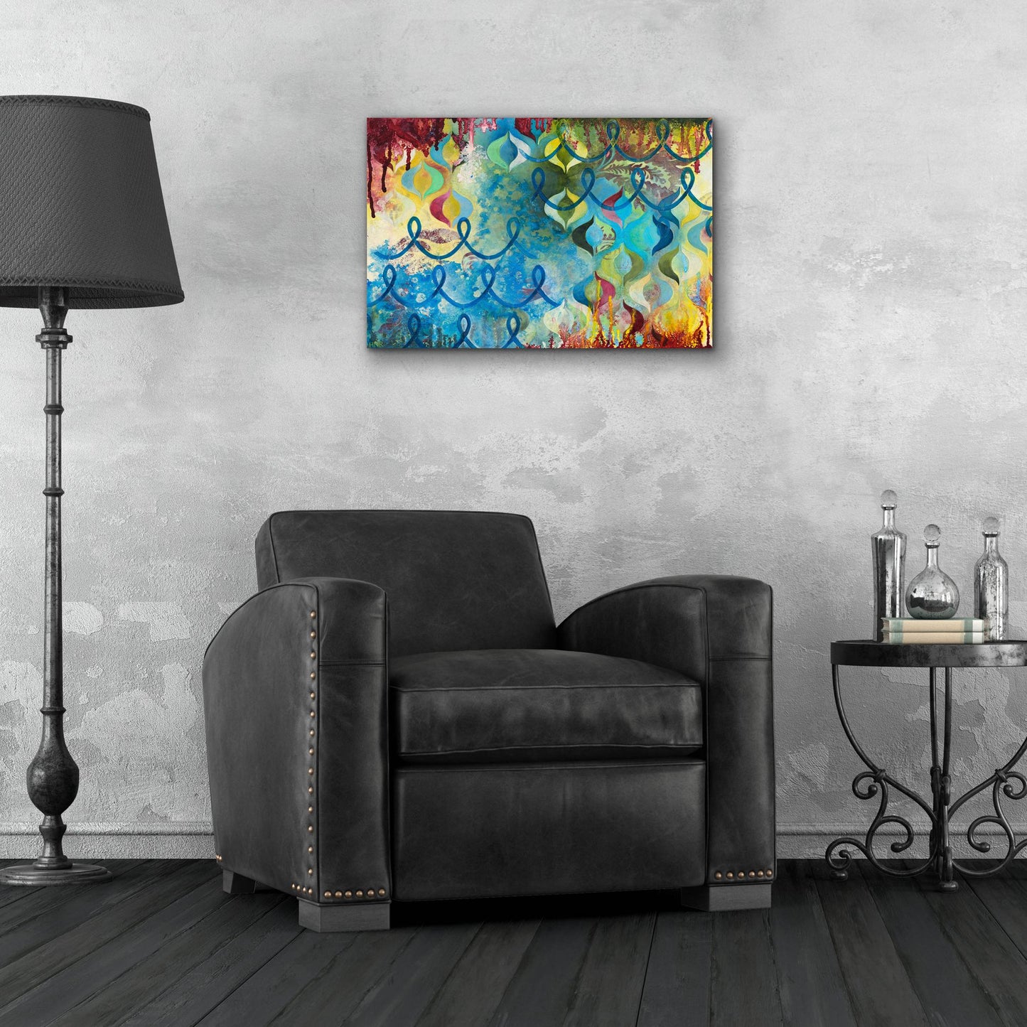 Epic Art ' Bubbling Up' by Heather Noel Robinson, Acrylic Glass Wall Art,24x16