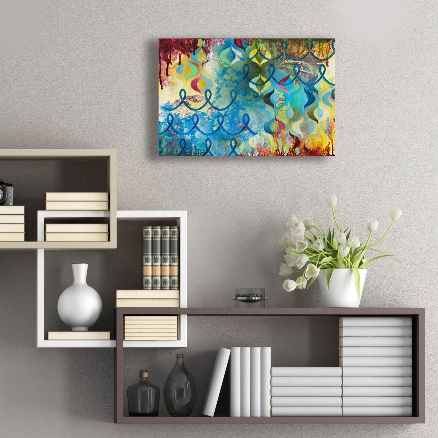 Epic Art ' Bubbling Up' by Heather Noel Robinson, Acrylic Glass Wall Art,24x16